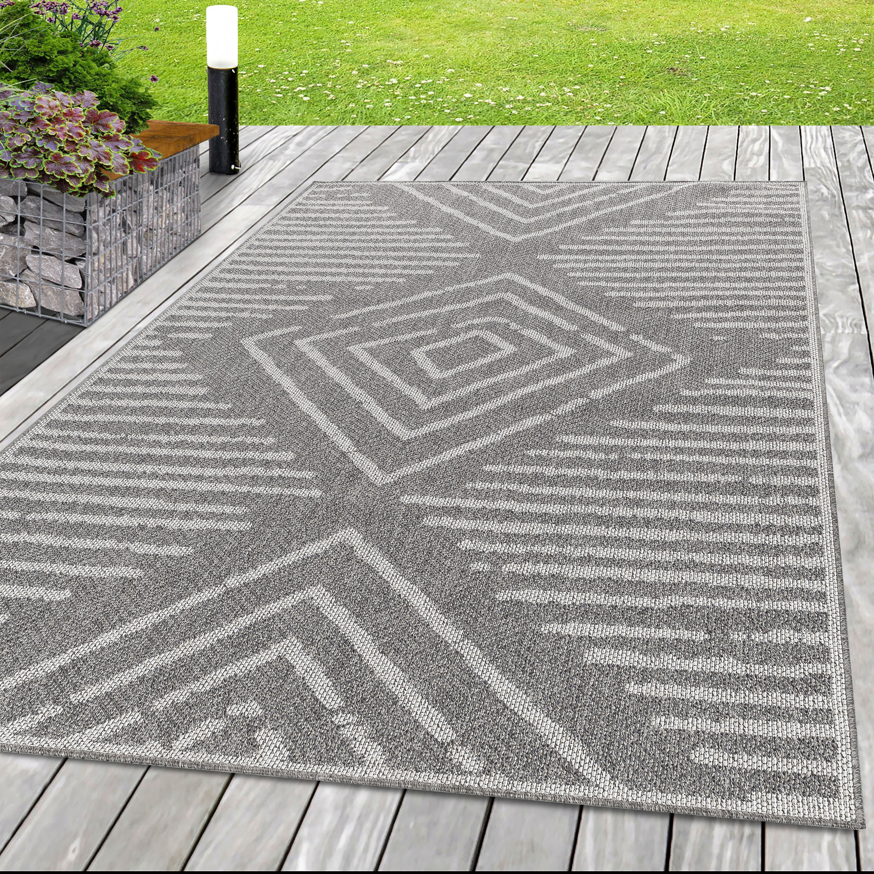 Ayyildiz Teppiche Outdoorteppich "ARUBA 4902, auch als Läufer" rechteckig 6 mm Höhe Pflegeleicht, Modern, In- und Outdoor geeignet