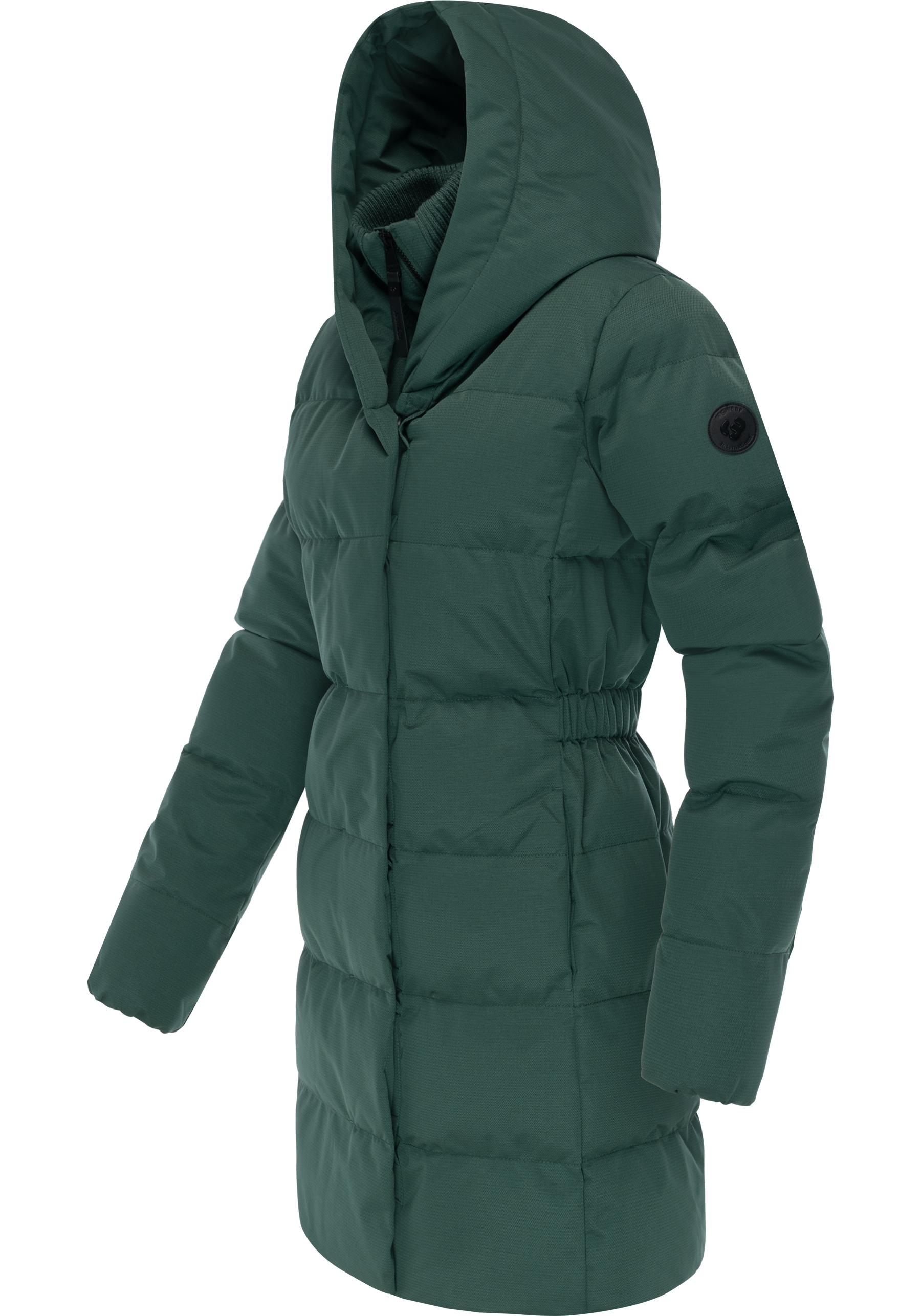 Ragwear Steppmantel »Niani YOUMODO«, Warmer Wintermantel mit hohem Kragen und Kapuze