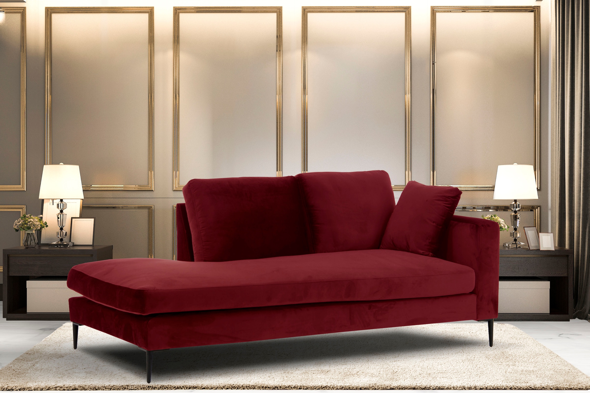 Leonique Recamiere "Cozy Chaiselongue, Maße B/T/H: 195/97/80 cm", mit losen günstig online kaufen