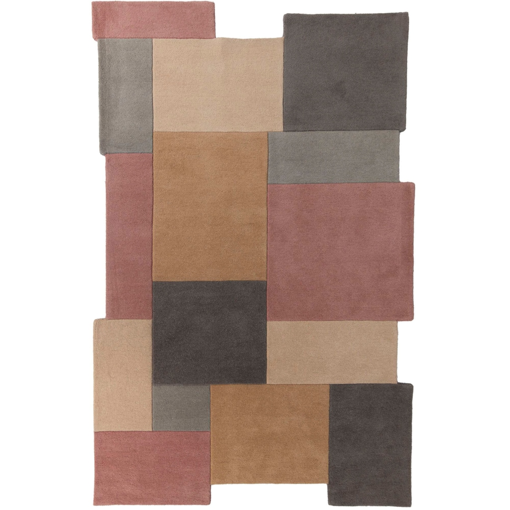 FLAIR RUGS Wollteppich »Abstract Collage«, rechteckig