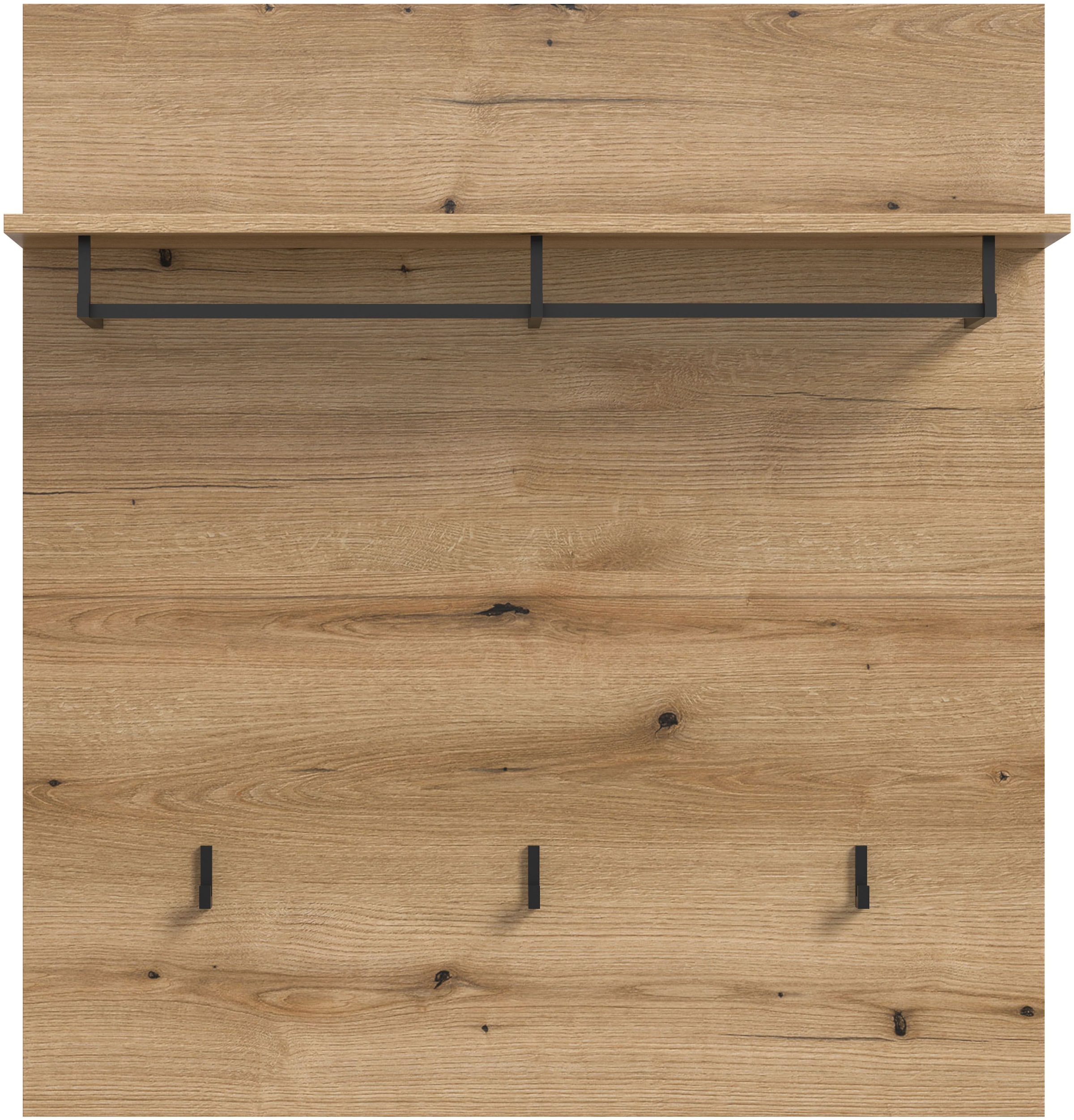 INOSIGN Garderobenpaneel »Siena, Breite 90 cm, 3 Haken, 1 Kleiderstange, 1 Ablageboden«, (1 St.), Scout, Garderobenpaneel, 3 Haken, 1 Kleiderstange, Flur, Diele