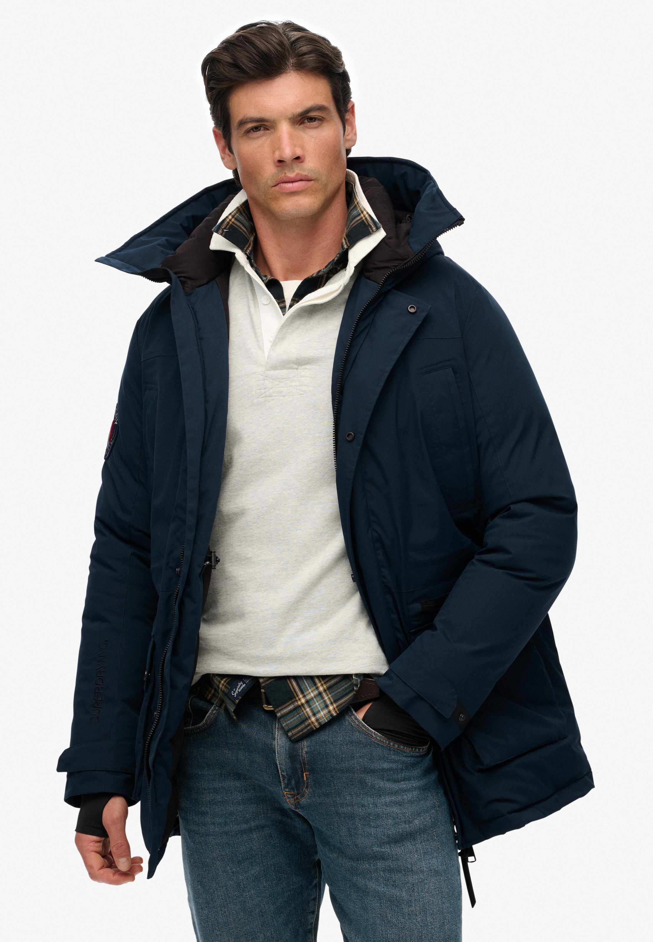 Superdry Steppjacke "City Padded Parka Jacket" mit Kapuze günstig online kaufen
