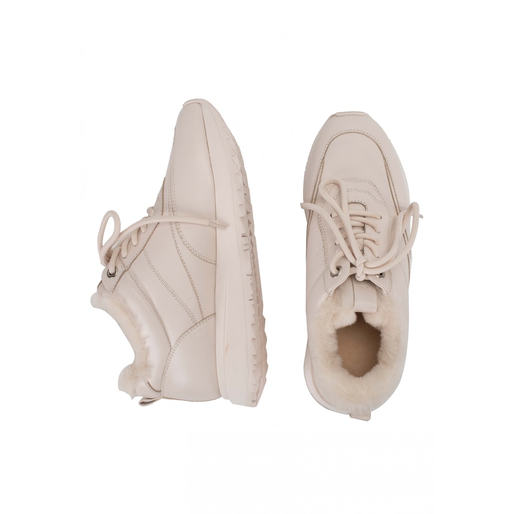 Schuhe Schnürschuhe ekonika Sneaker »EKONIKA«, hergestellt aus echtem Leder altweiß