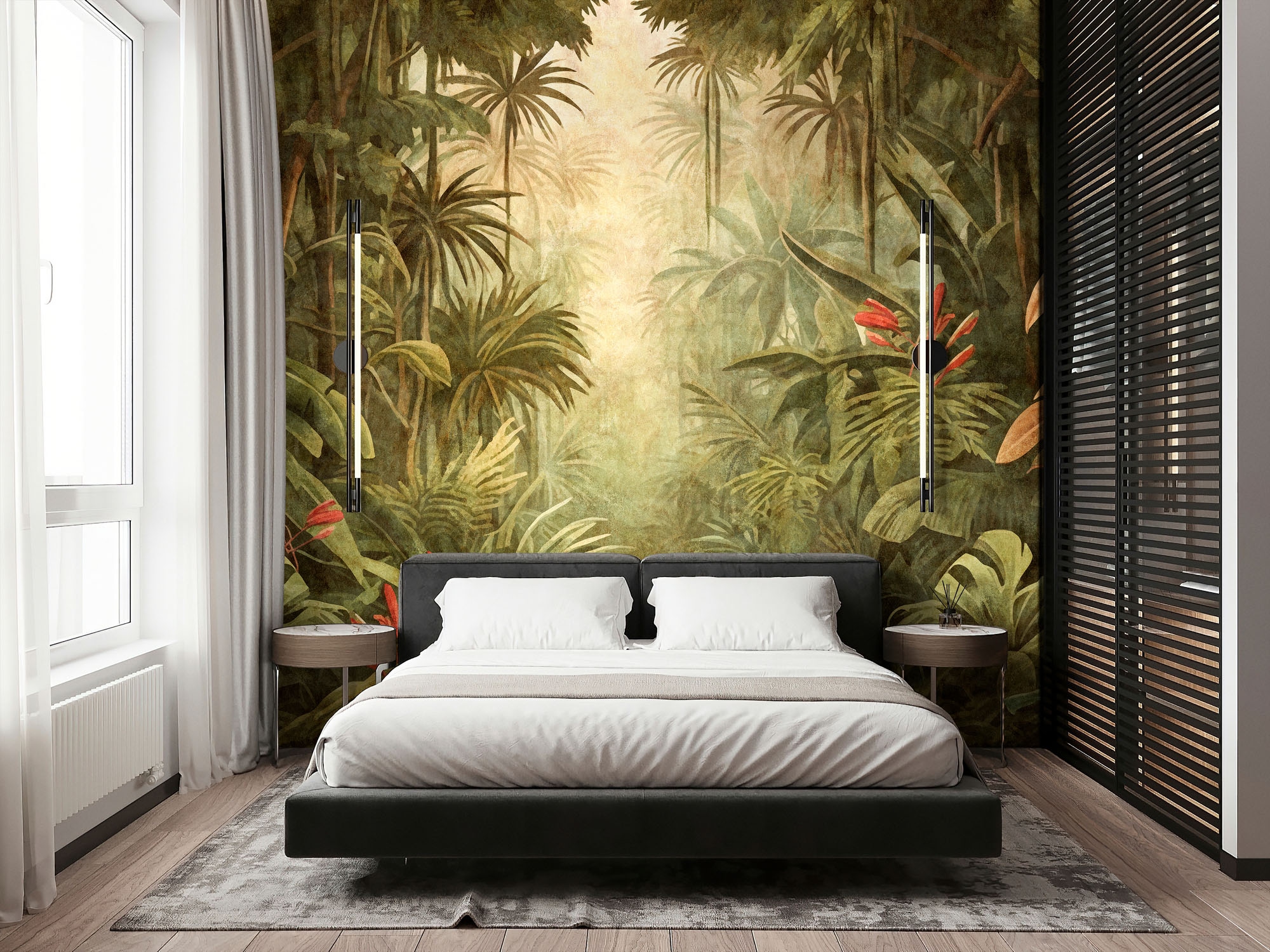 living walls Fototapete »Walls by Patel 5 Fototapete Üppiger Tropen-Dschungel« tropisch glatt Üppiger Tropen-Dschungel auf 200 g/m² Premium-Vlies