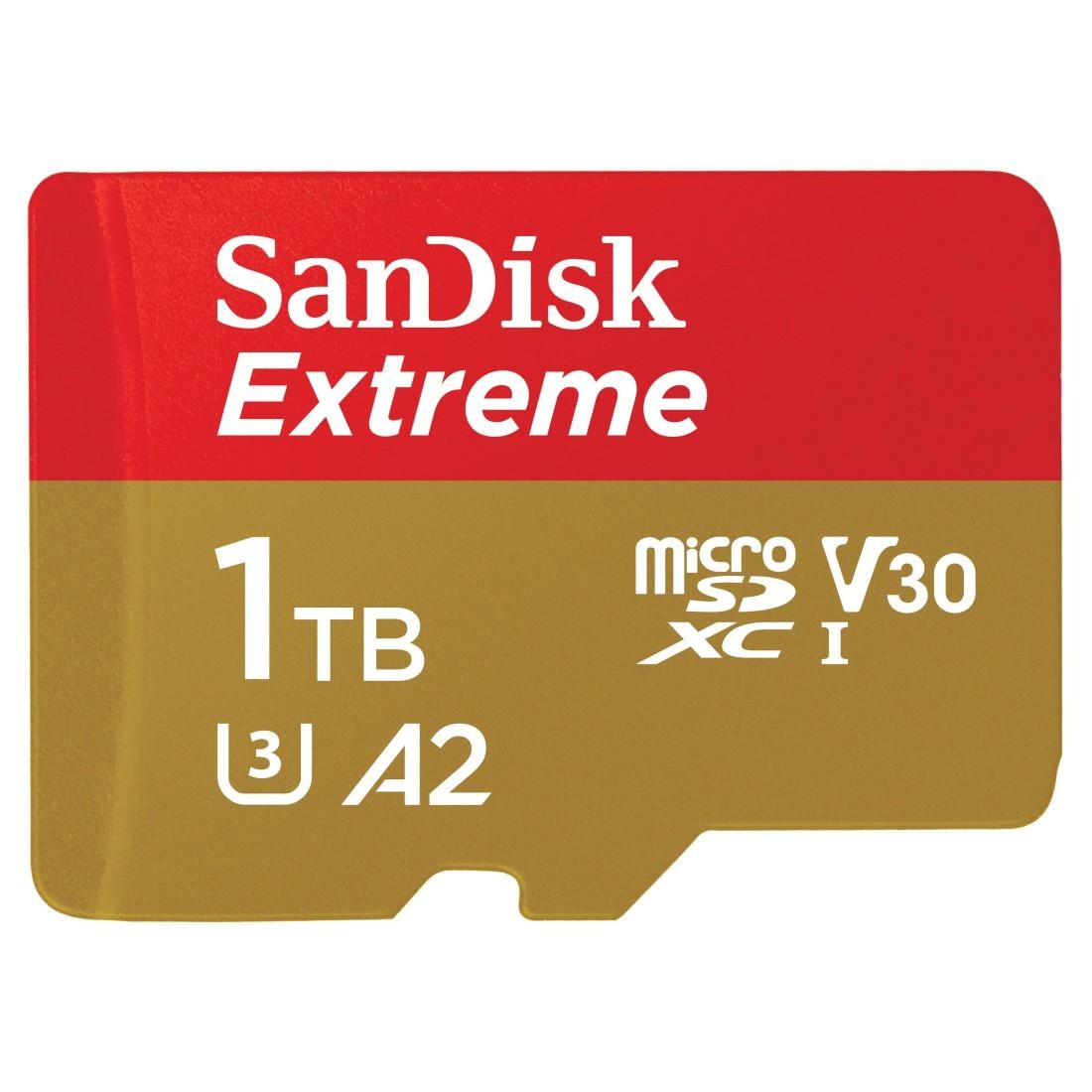SANDISK Speicherkarte "microSDXC Extreme", 1000 GB, rot, Speicherkarten