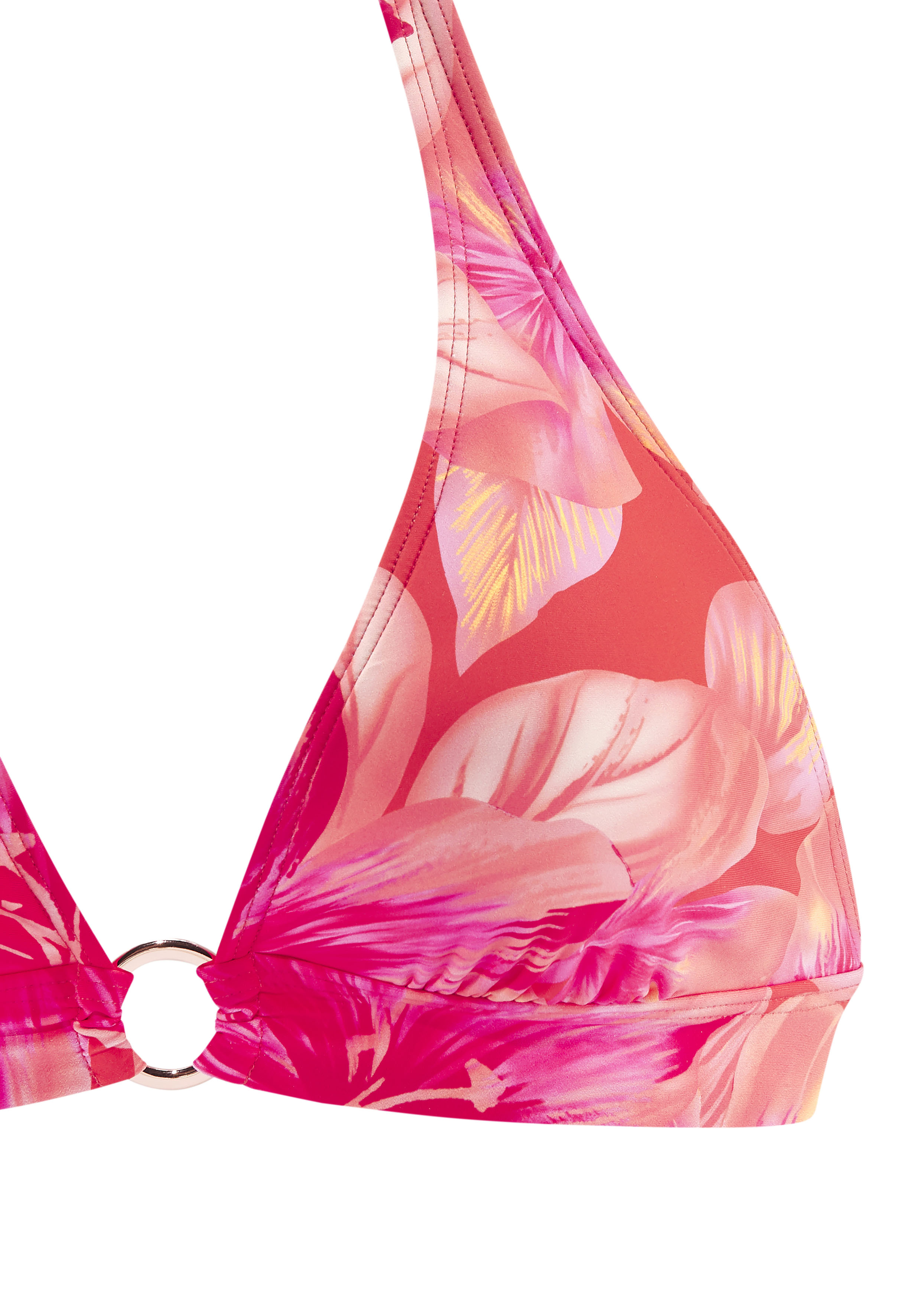 Thumbnail - s.Oliver Triangel-Bikini-Top "Jayce", mit goldfarbigen Zierring