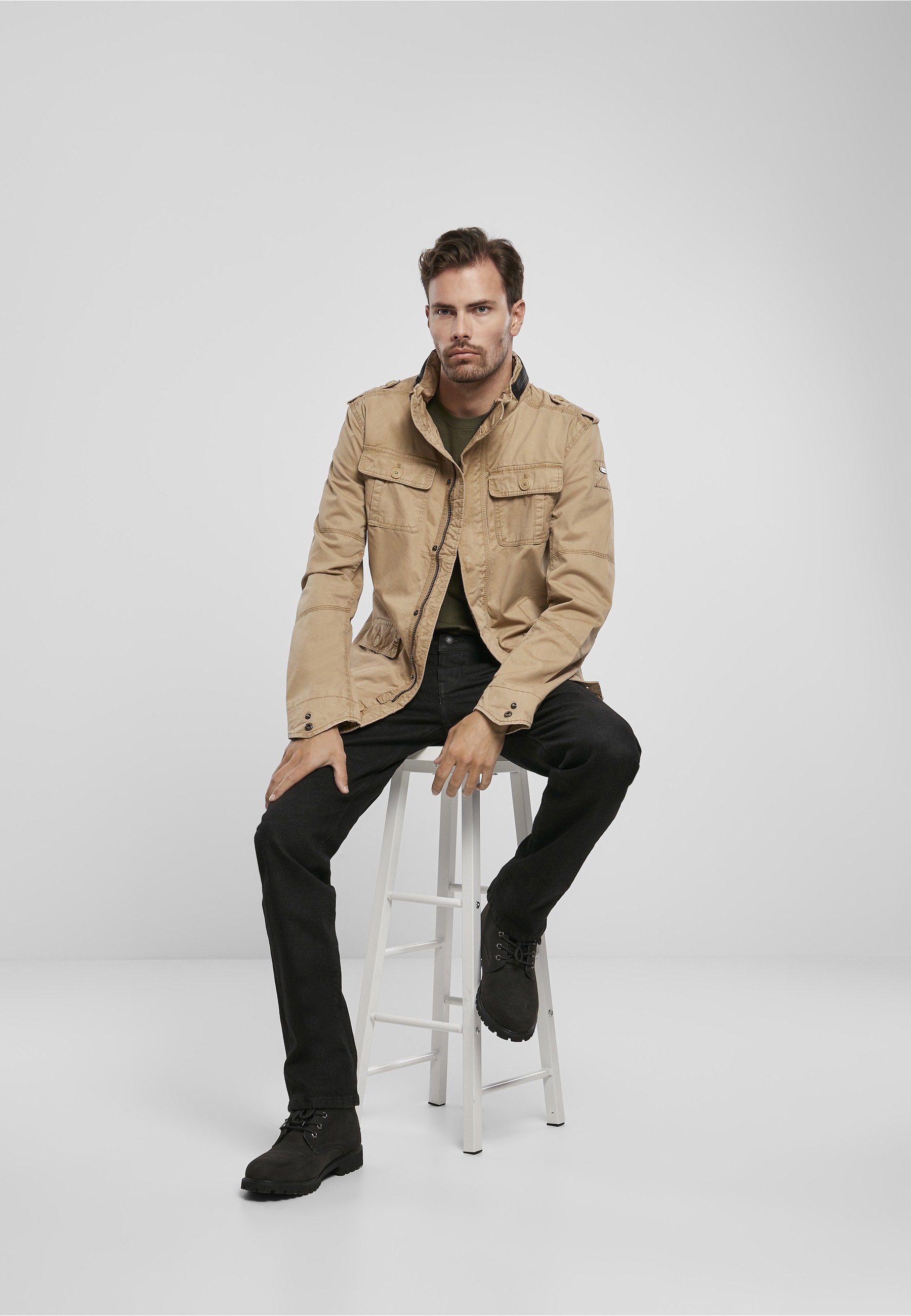 Brandit Allwetterjacke »Brandit Herren Britannia Jacket« 1 Stk. tlg. ohne Kapuze