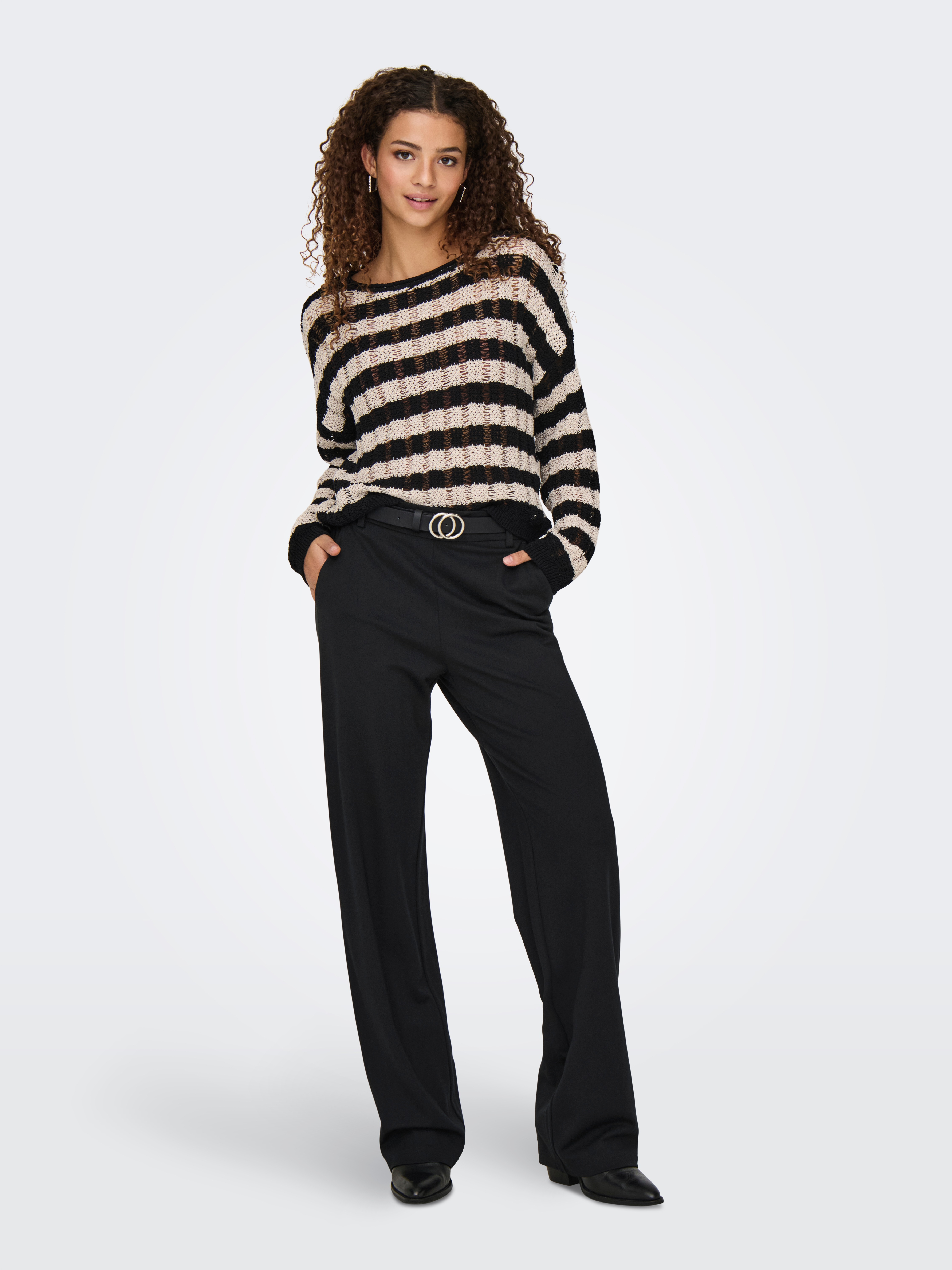 Thumbnail - ONLY Anzughose "ONLPOPTRASH LIFE MW STRAIGHT PANT PNT" Viskosemischung