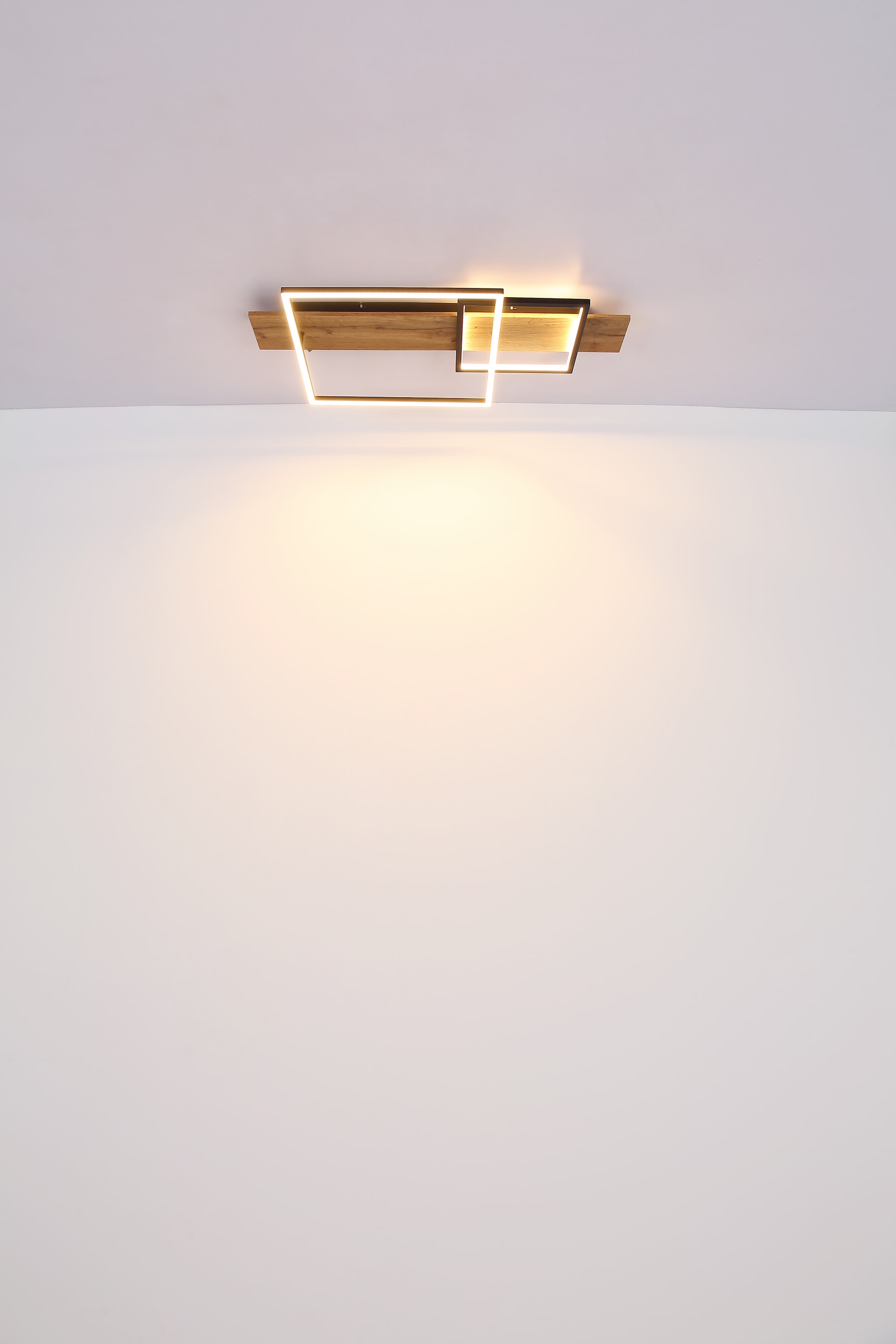 GLOBO LIGHTING LED Deckenleuchte »VANNI«, Leuchtmittel LED-Modul | LED fest integriert, Deckenlampe/Wohnzimmer/Schlafzimmer/modern/Holz