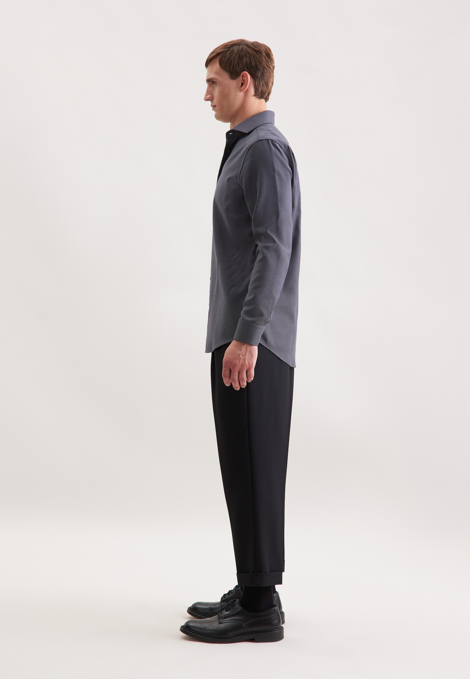 seidensticker Businesshemd »Schwarze Rose« Regular 1/1 Kentkragen Pepita