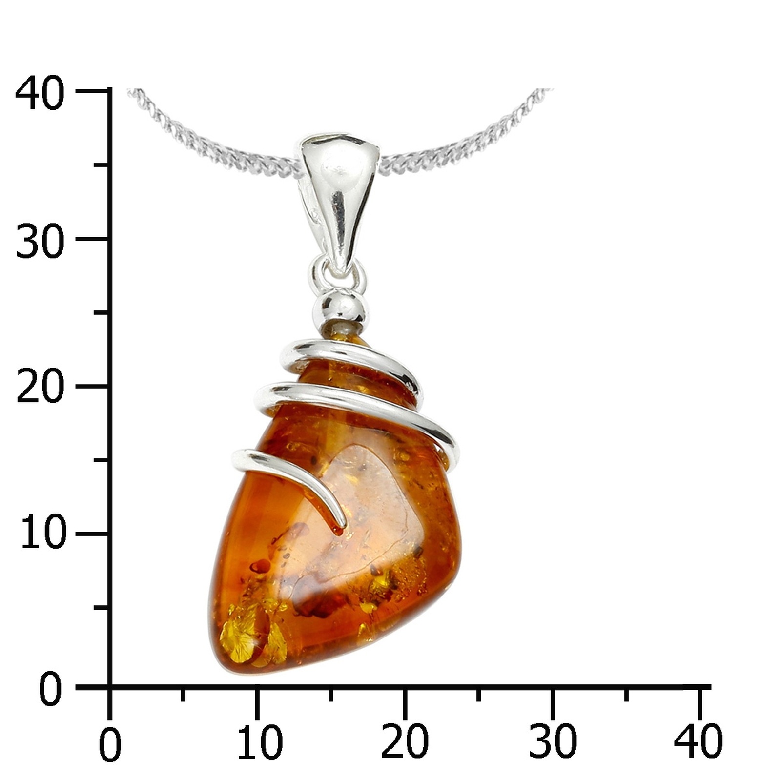 Kette mit Anhänger OSTSEE-SCHMUCK "- Danica - Silber 925/000 - Bernstein" Gr. 45, silber (silber 925, silberfarben, weiß), Schmuck_Sets, Damen, 45, Silber 925 (Sterlingsilber) 6