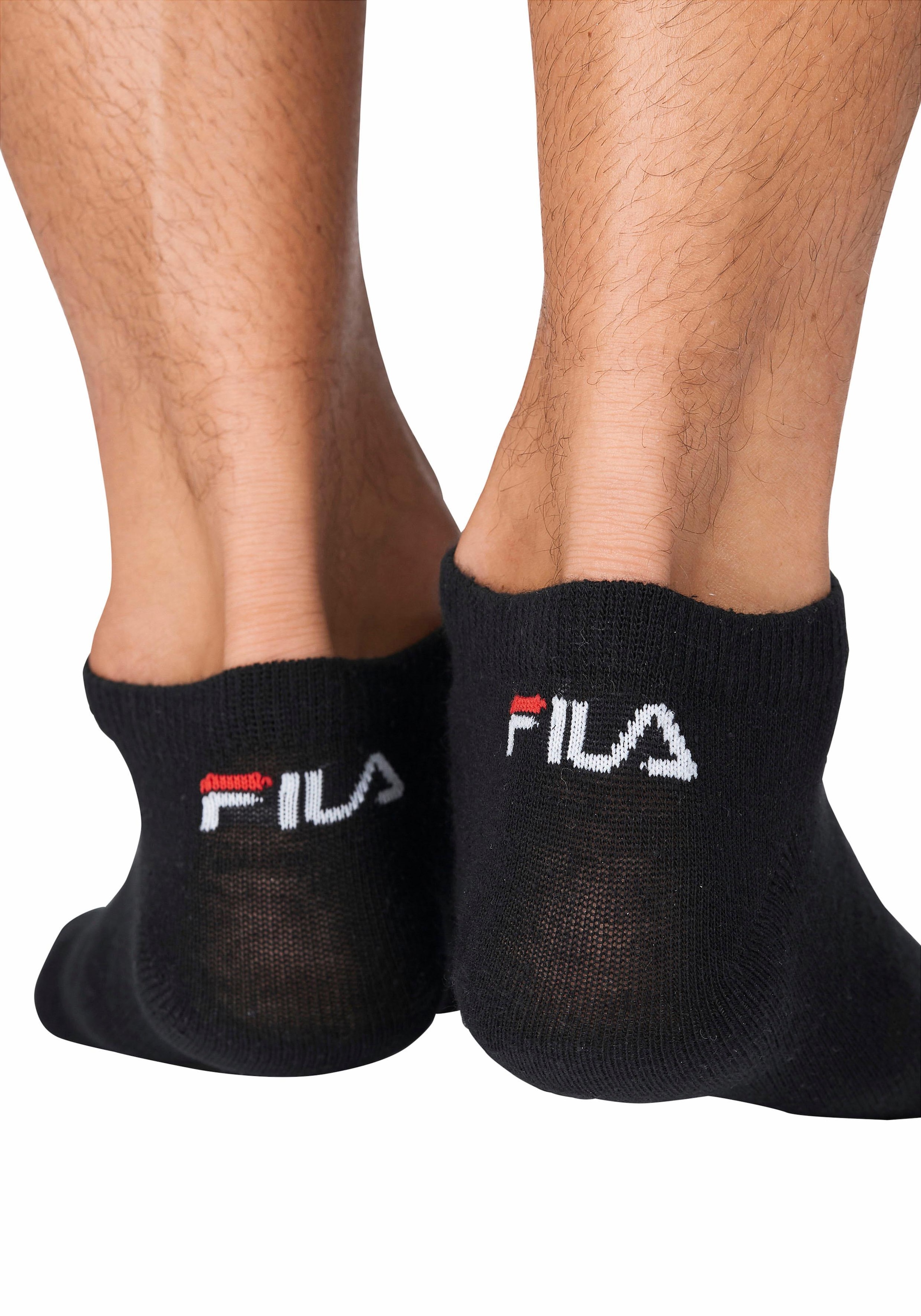 Fila Sneakersocken »UNISEX INVISIBLE PLAIN SOCKS«, (3 Paar), mit eingestricktem Logo an der Ferse
