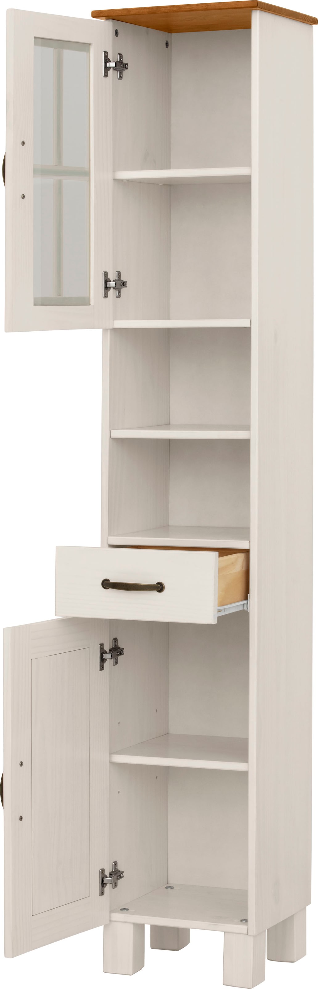 Home affaire Hochschrank »Rodby«, FSC®-zertifiziertes Massivholz, Breite 33 cm, Höhe 180 cm