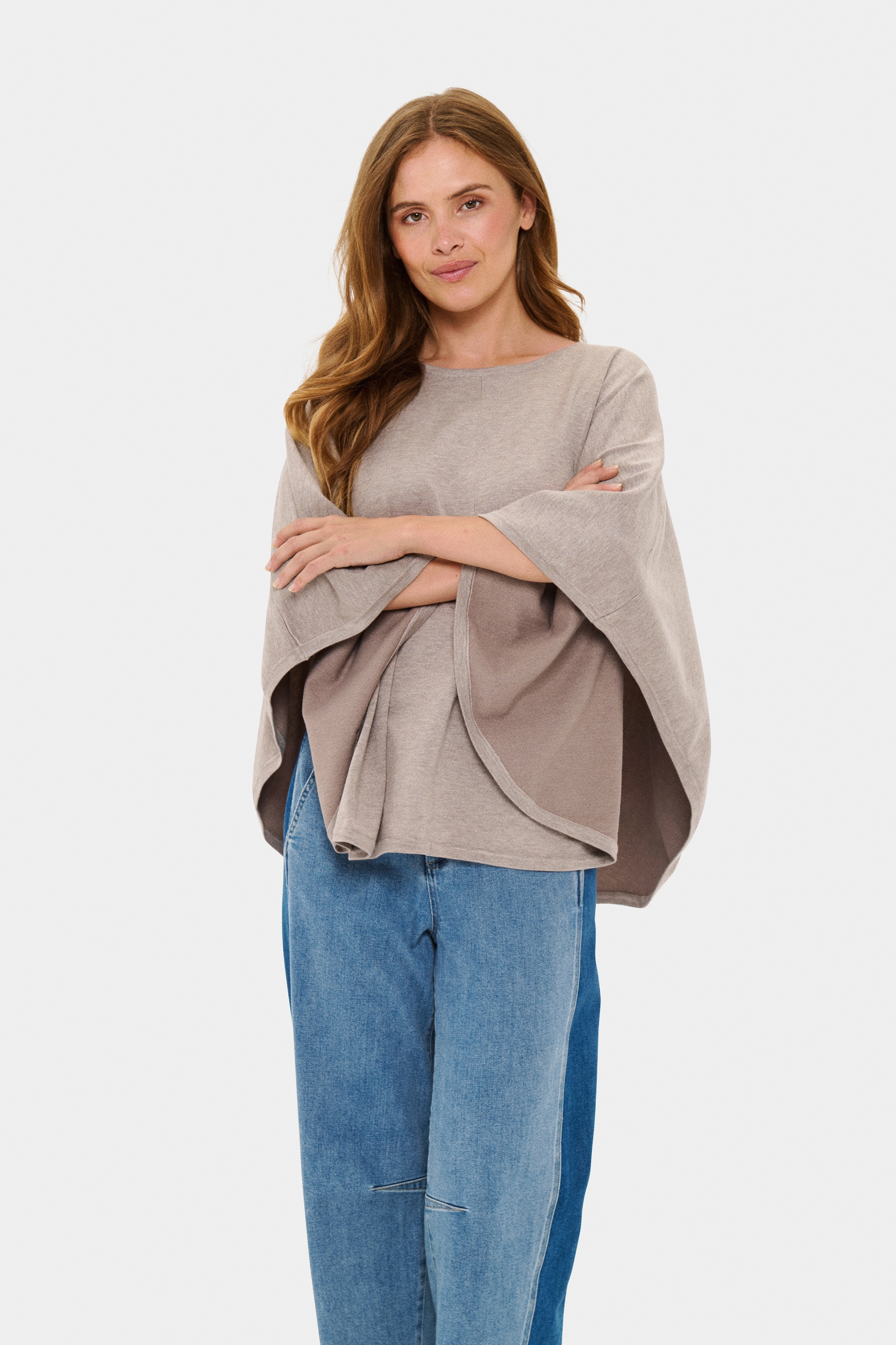 Saint Tropez Strickponcho »BilliSZ Poncho« Loose fit, Viskosemischung