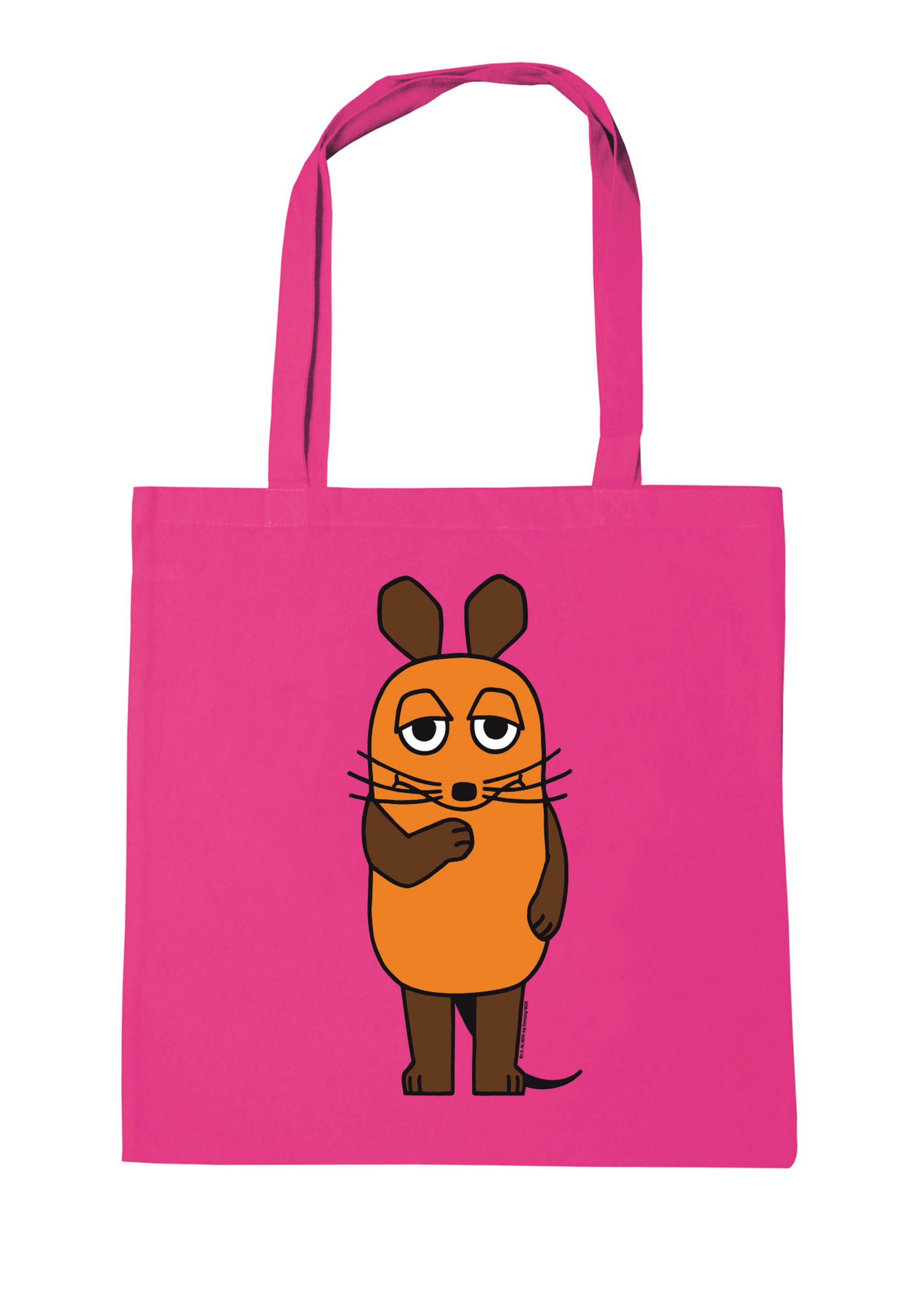 LOGOSHIRT Henkeltasche "Baumwolltasche Die Sendung mit der Maus", mit Sendung mit der Maus-Logo