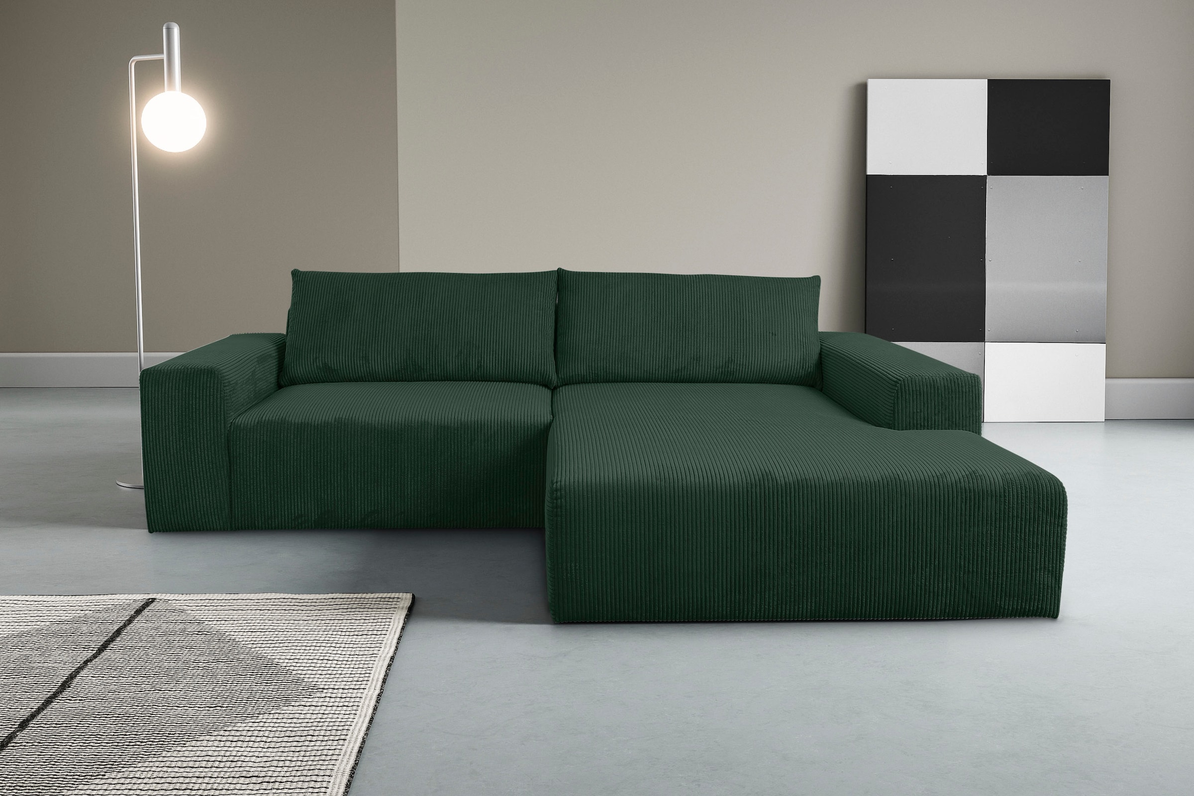 WERK2 Ecksofa "Rio, elegant & bequem, Breite 262 cm, L-Form" Puristisches D günstig online kaufen