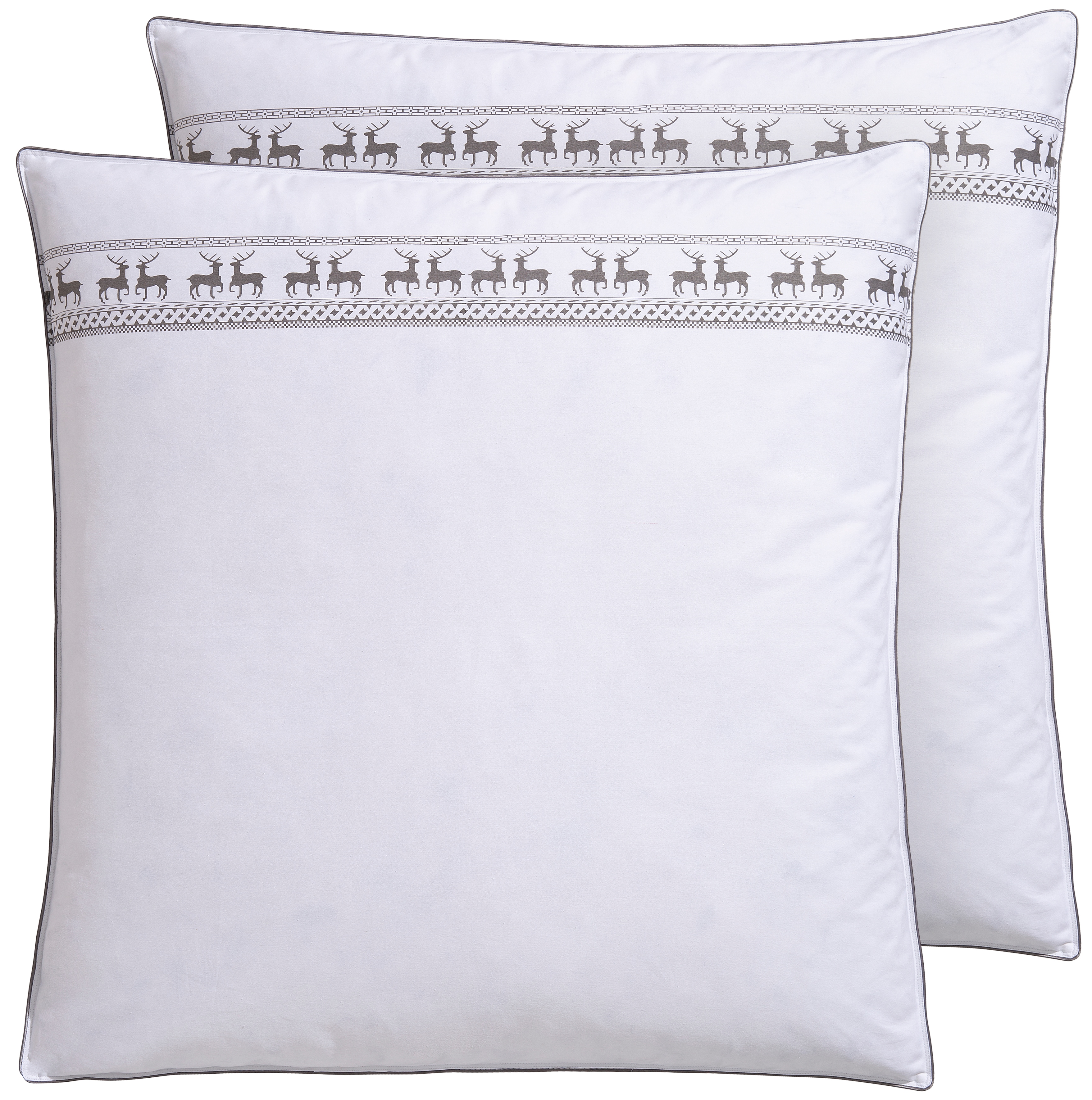 OTTO home Federkopfkissen "Sorsele Kopfkissen 40x80cm oder 80x80 cm, 2-tlg" Füllung: 90Federn10Daunen Bezug: Baumwolle 2 Stk. tlg. Kissen im Spar-Set, Made in Germany