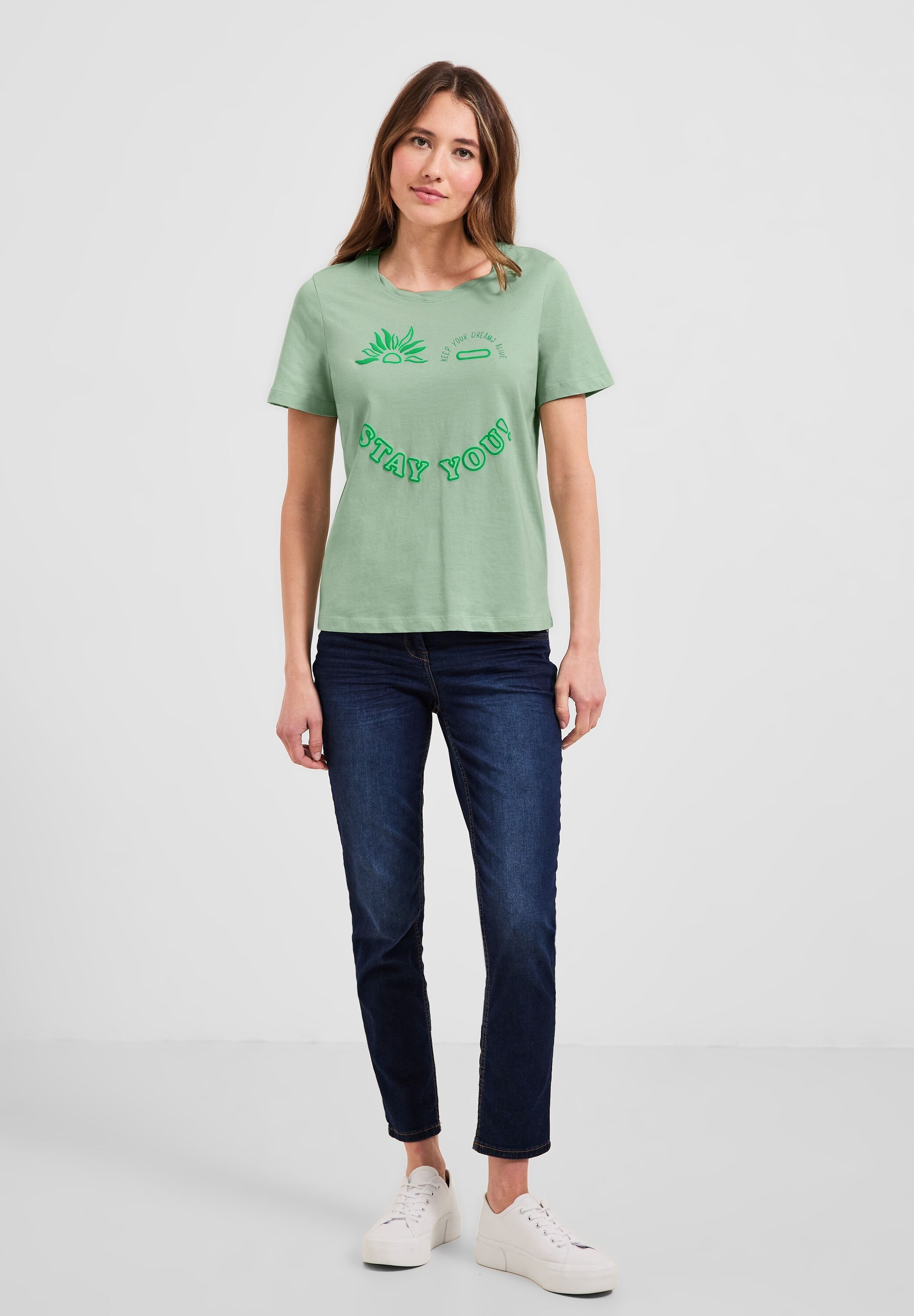 Cecil T-Shirt, mit für BAUR kaufen Rundhalsausschnitt 