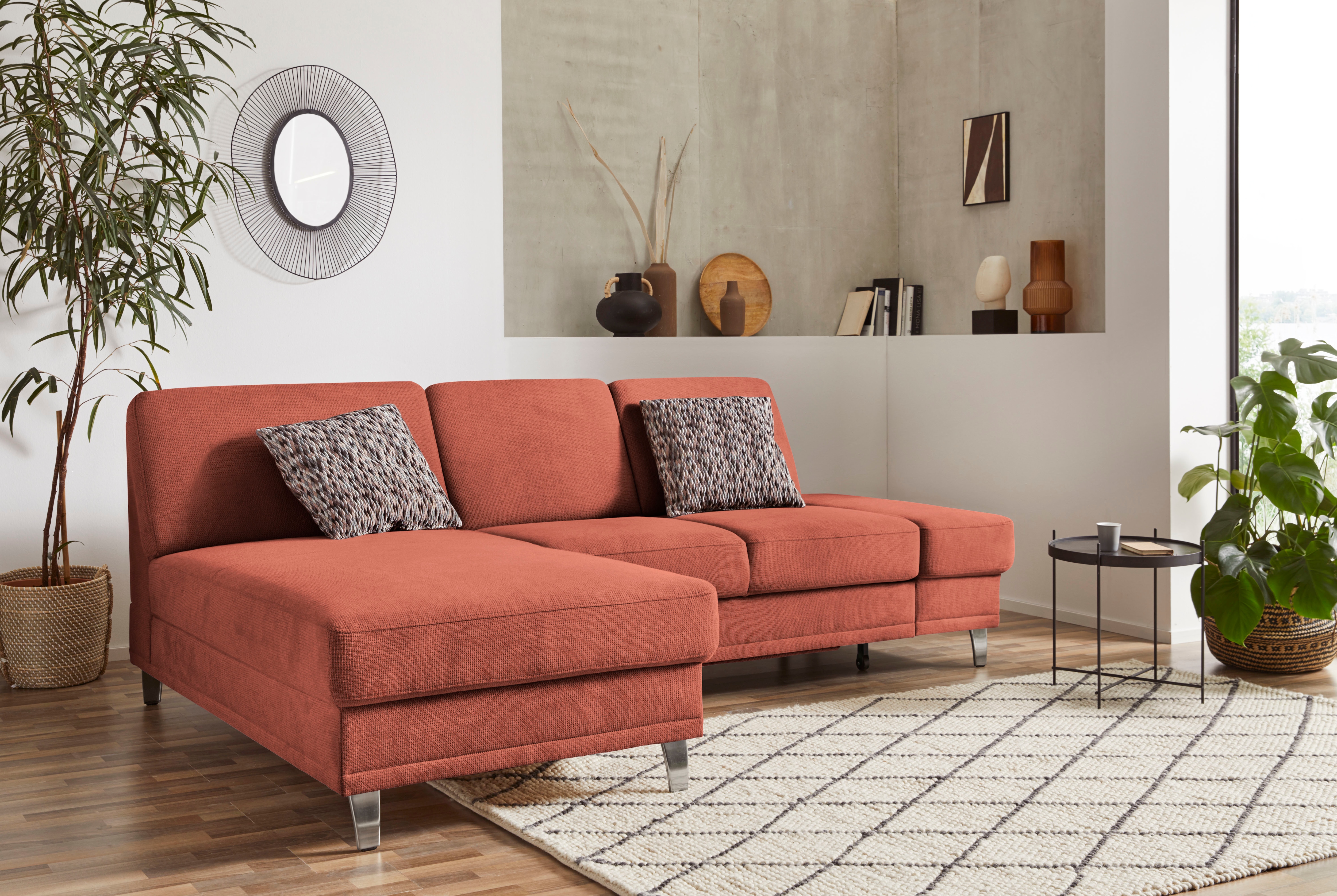 sit&more Ecksofa "Clio L-Form" optional Schlaffunktion oder Vorziehsitz und Bettkasten, Federkern
