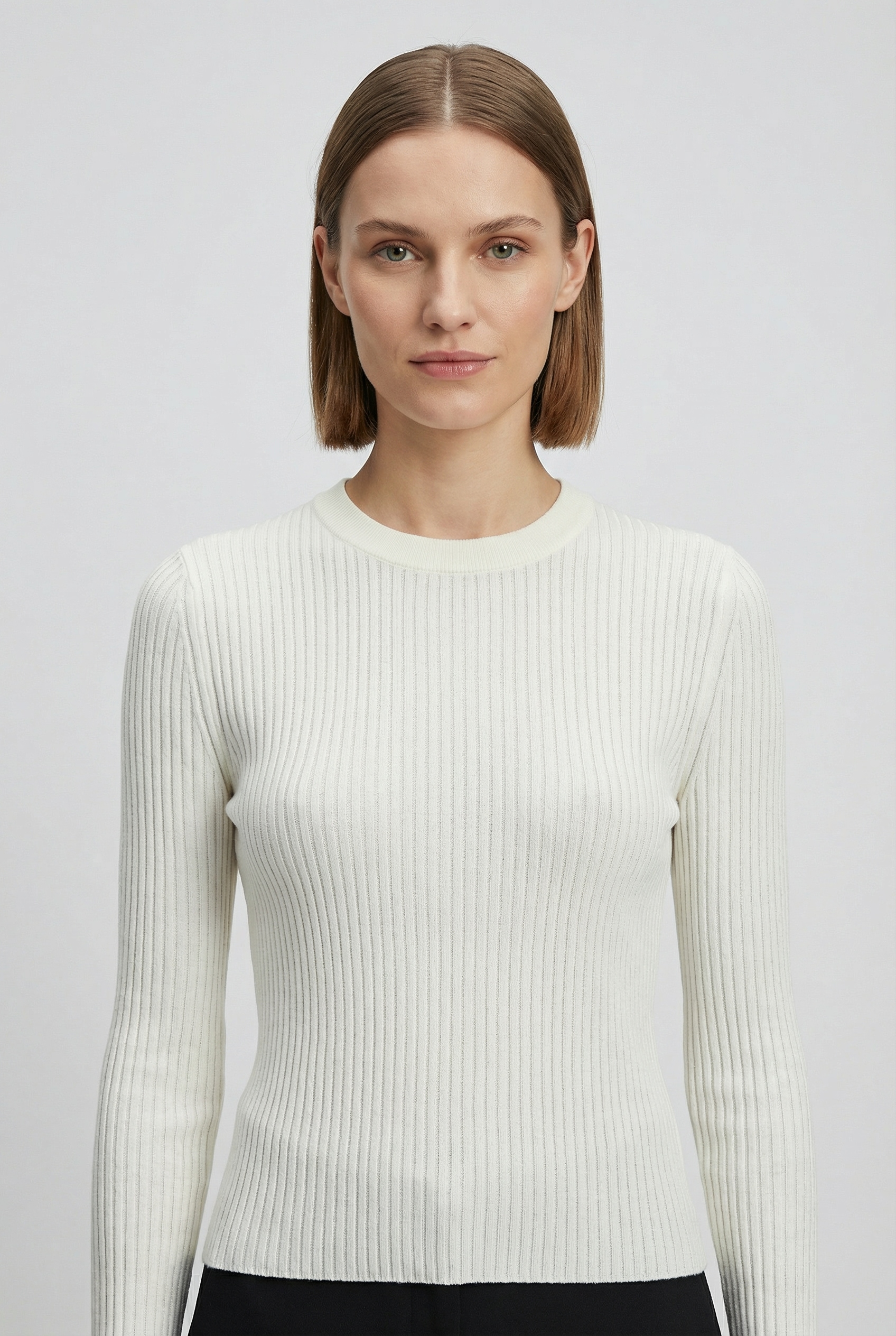 HUGO Blue Rundhalspullover "Somya" Rippstrick im Viskosemix günstig online kaufen