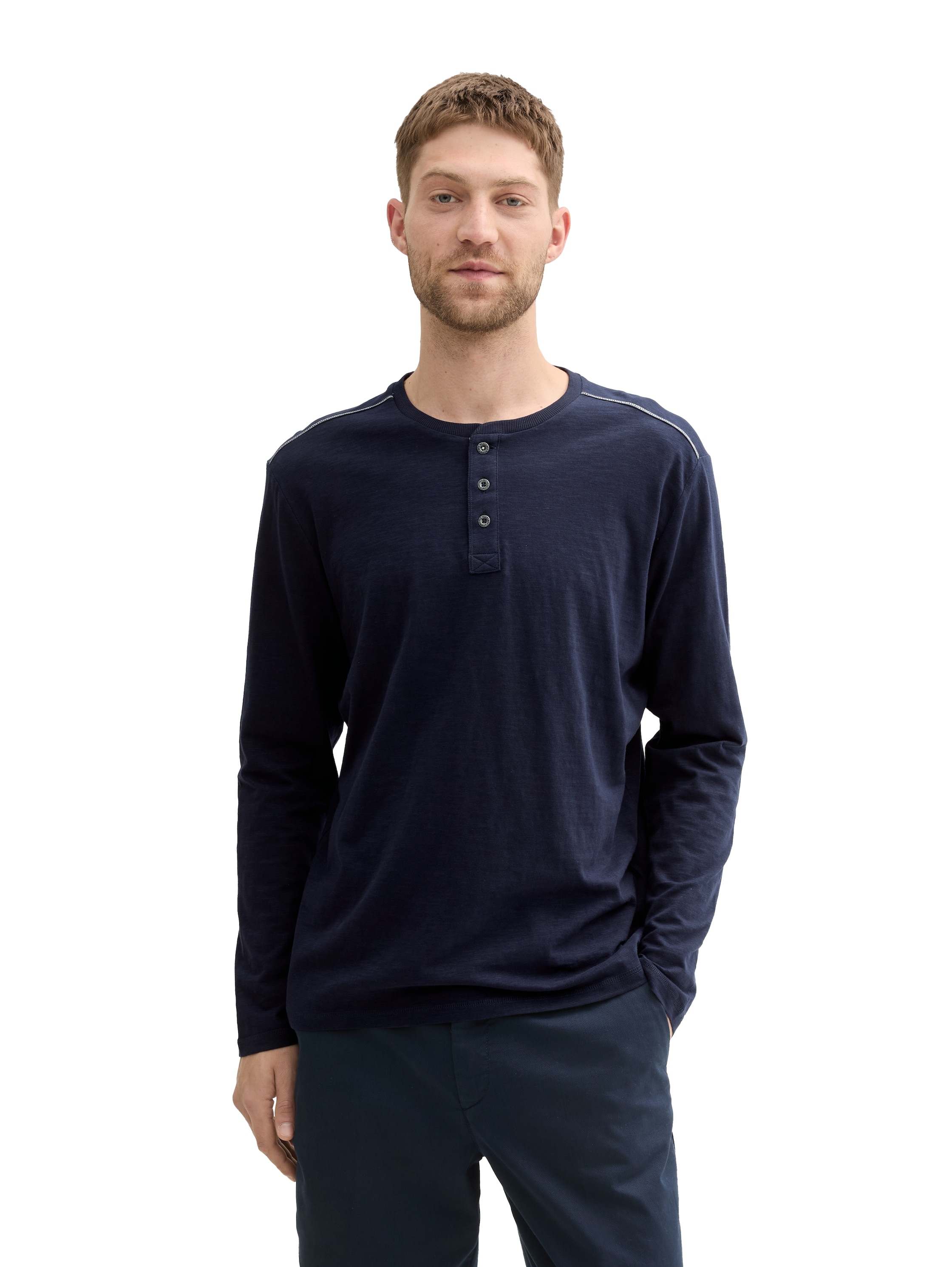 Tom Tailor Langarmshirt Mit Knopfleiste
