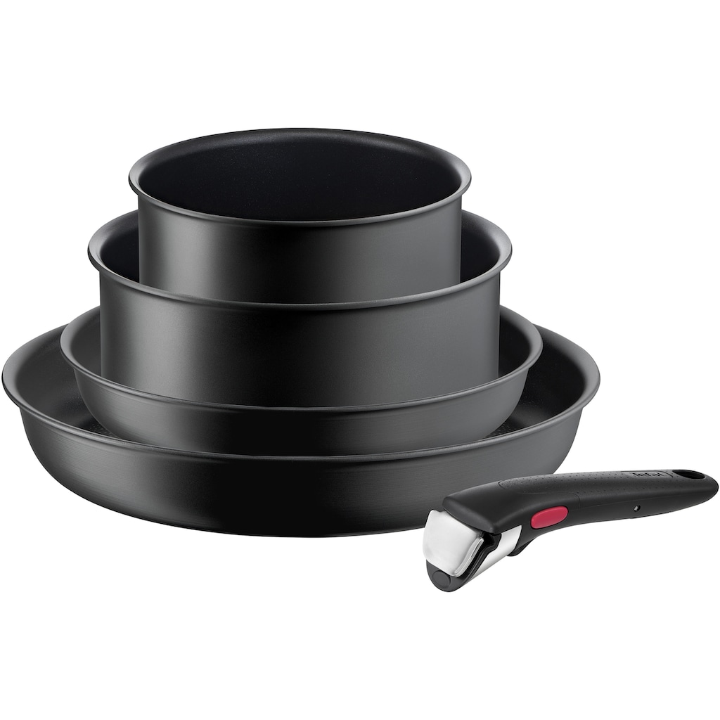 Tefal Topf-Set »L76495 Ingenio Ultimate«, Aluminium, (Set, 5 tlg., je 1 Stielkasserolle Ø 16/20 cm, je 1 Bratpfanne Ø 22/28 cm)