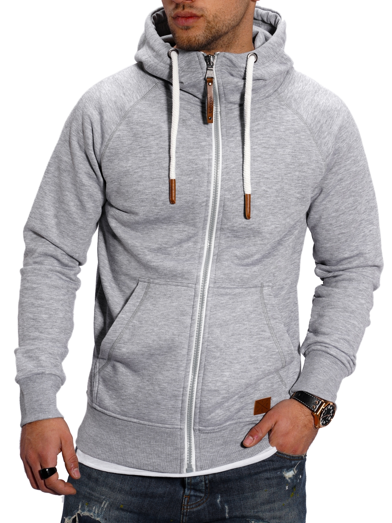 behype Sweatjacke »BHTANSER«, mit praktischem Kordelzug