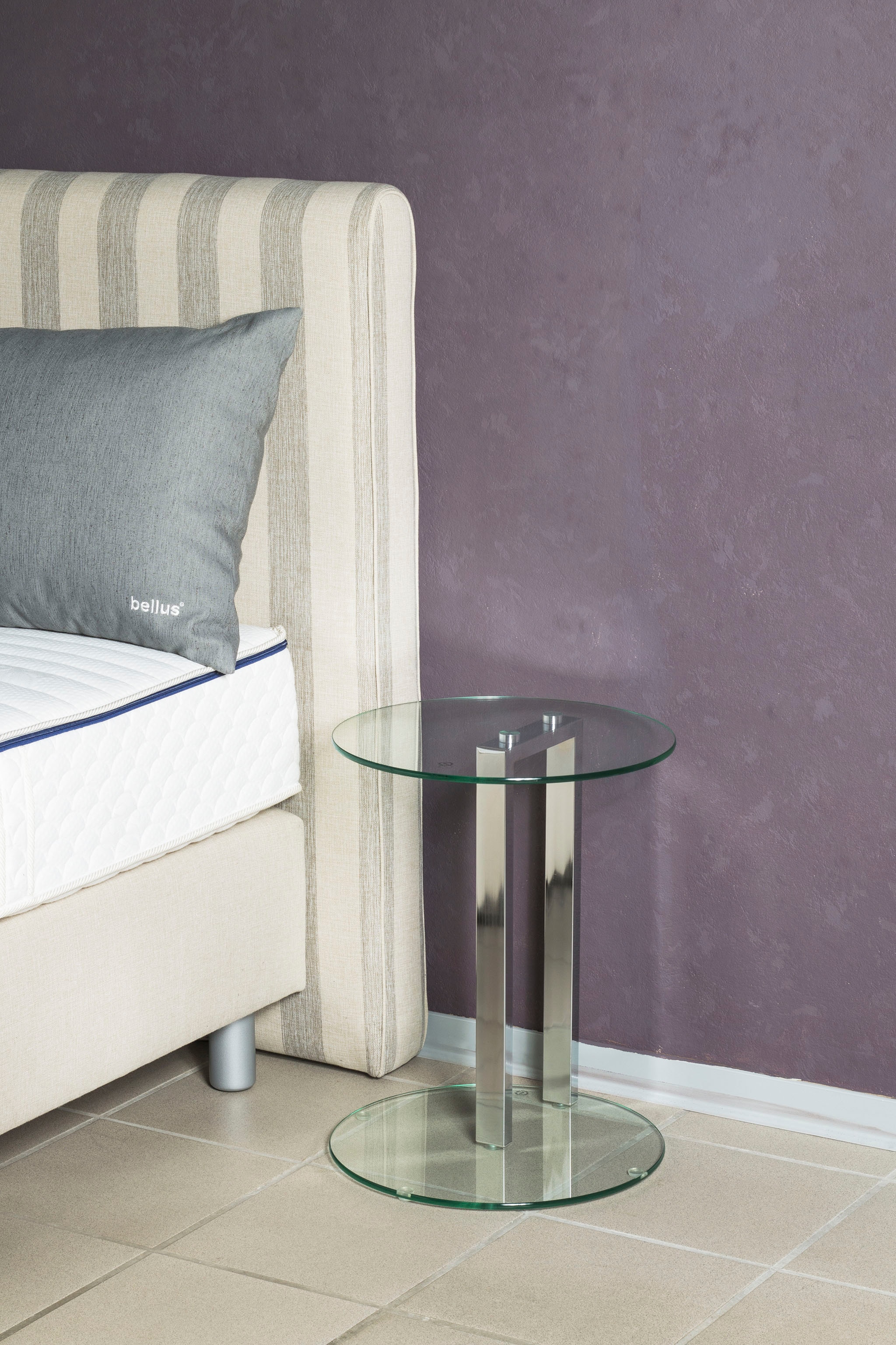 HAKU Beistelltisch »Sofatisch, Wohnzimmertisch« 1 Stk. tlg. rund - aus Metall Silber - Ø/H 40/50 cm