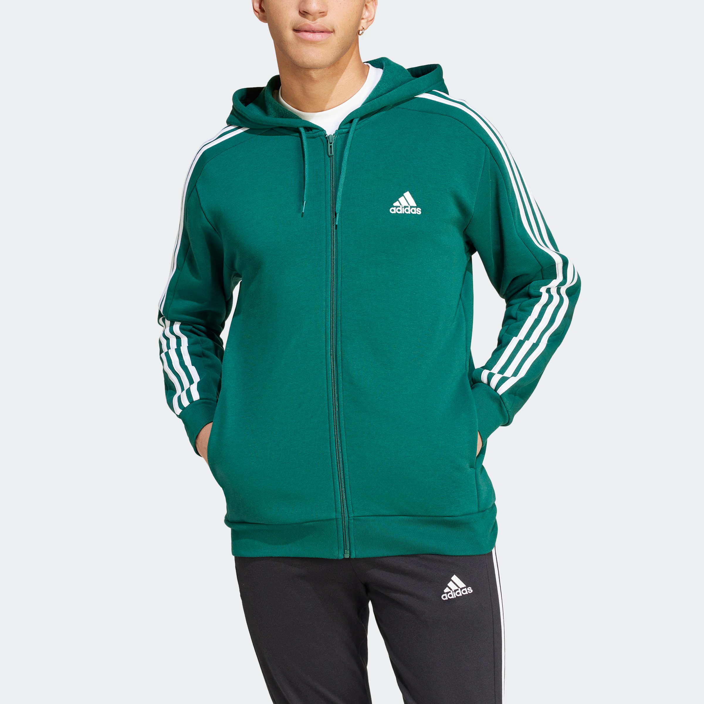 adidas Sportswear Kapuzensweatjacke "ESSENTIALS 3STREIFEN KAPUZENJACKE", an günstig online kaufen