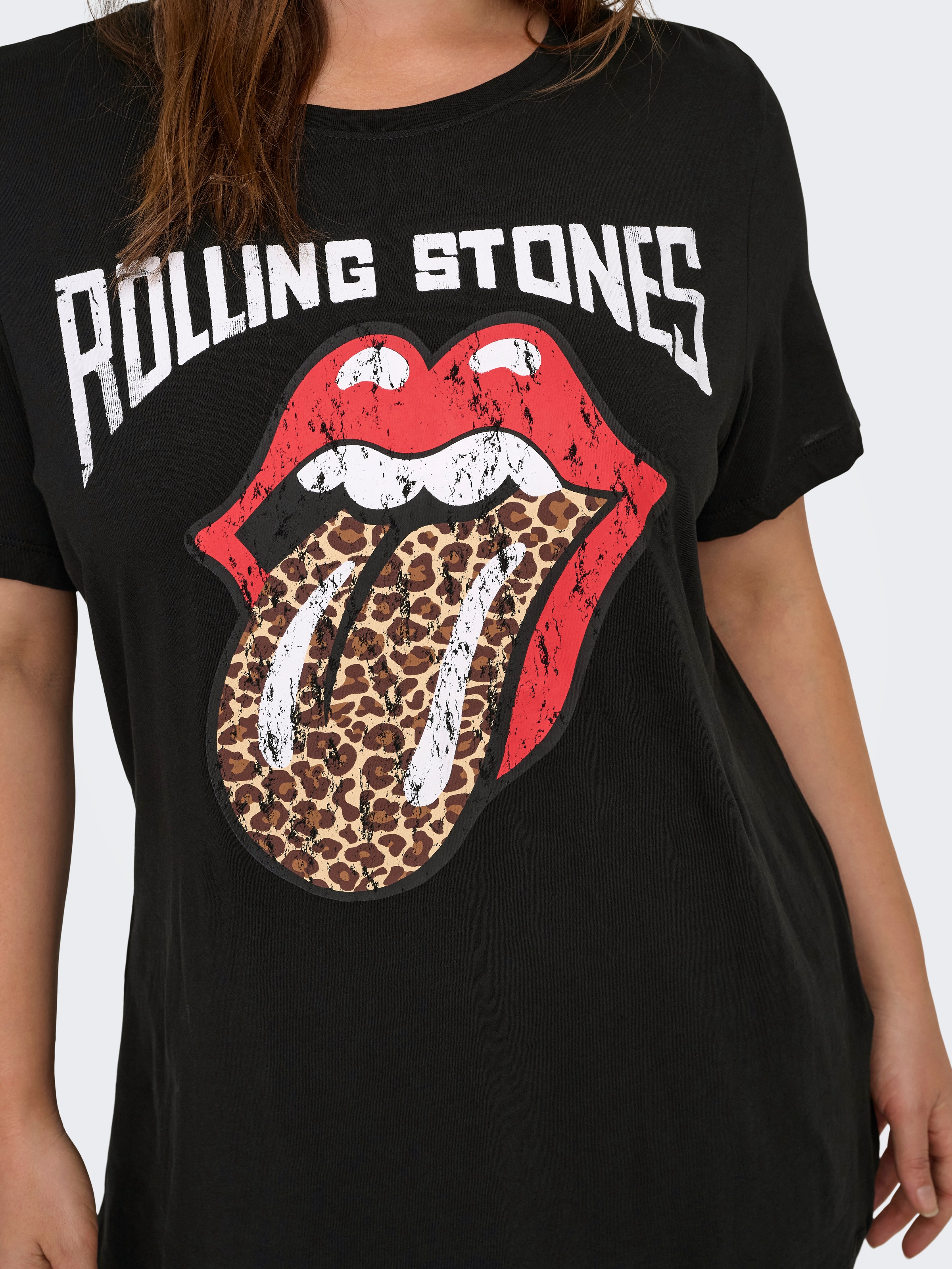 Thumbnail - ONLY CARMAKOMA Kurzarmshirt "CARROLL LIFE SS O-NECK REG TEE LC JRS"