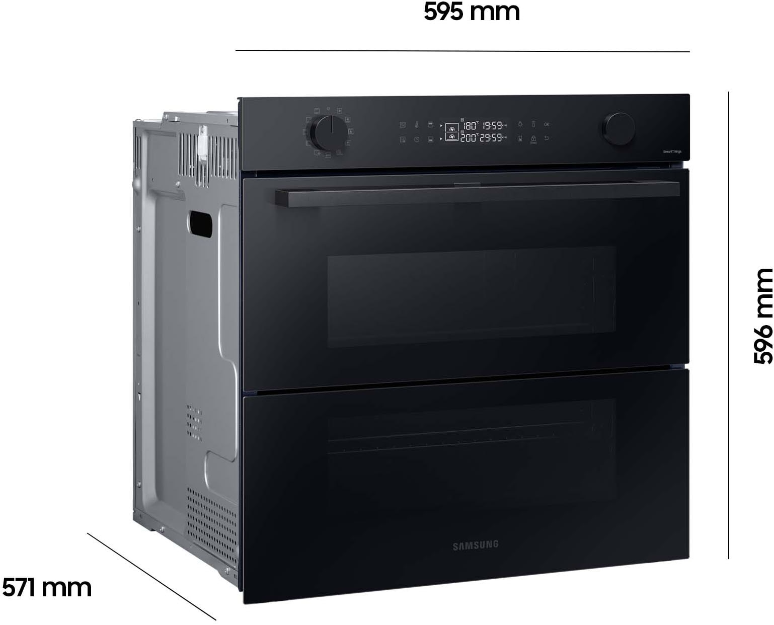 Samsung Einbaubackofen Serie 4 »NV7B45502AK/U1« mit Pyrolyse-Selbstreinigung Dual Cook Flex – Ein Ofen. Zwei Garräume. Flexible Tür.