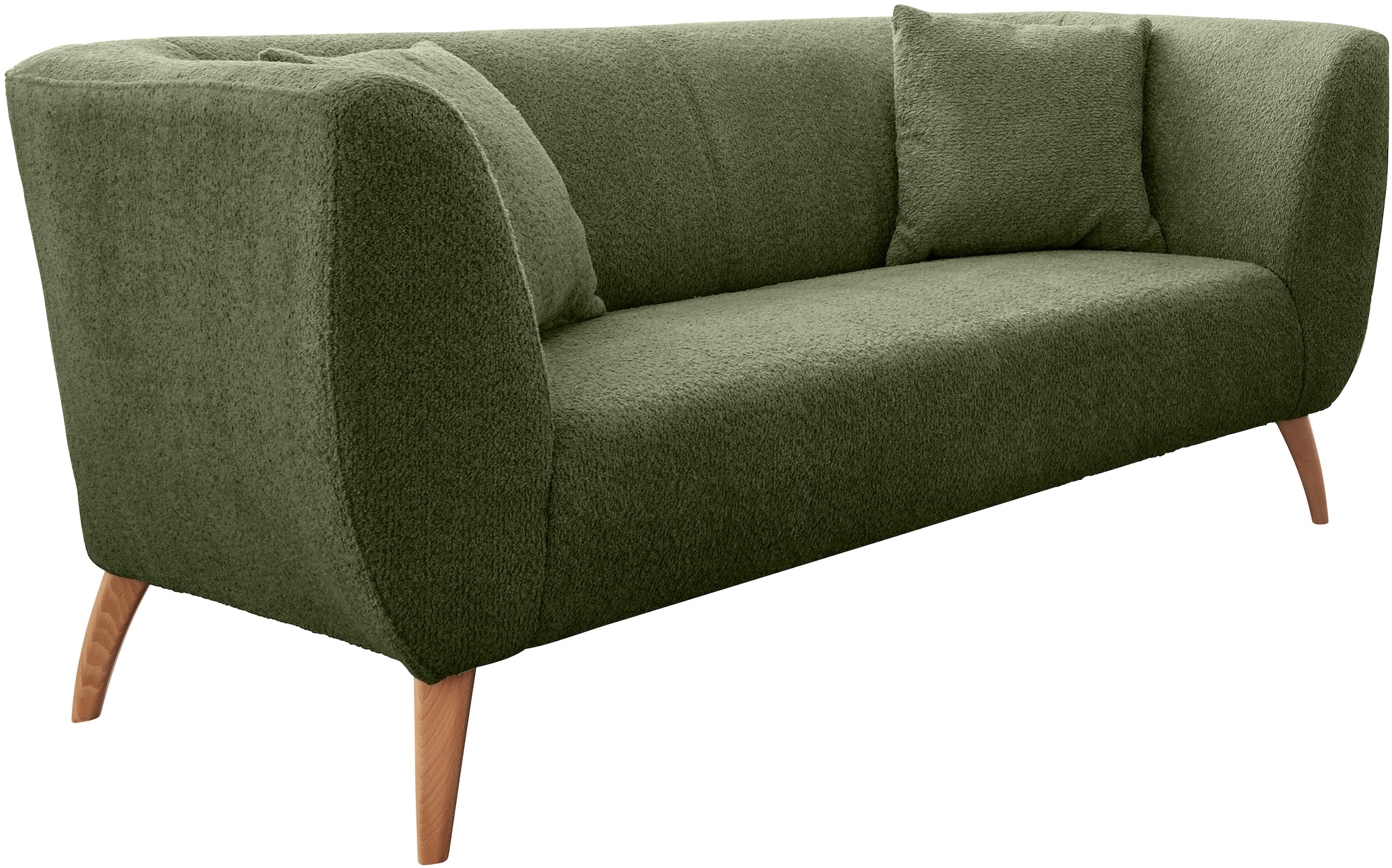 Home affaire Ecksofa »Lazio modern und bequem, schmale Armlehnen, tolle Detailverarbeitung« zwei verschiedene Fußfarben wählbar