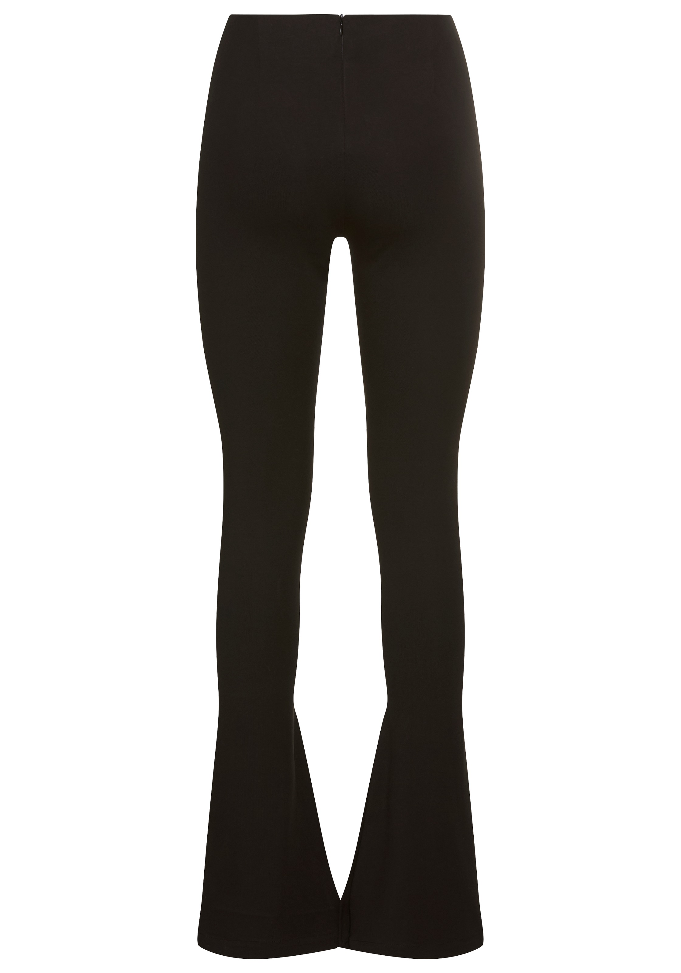 Thumbnail - HUGO Blue Webhose "Neleria" mit Reißverschluss hinten elastische Flare Legging Pants Schlag