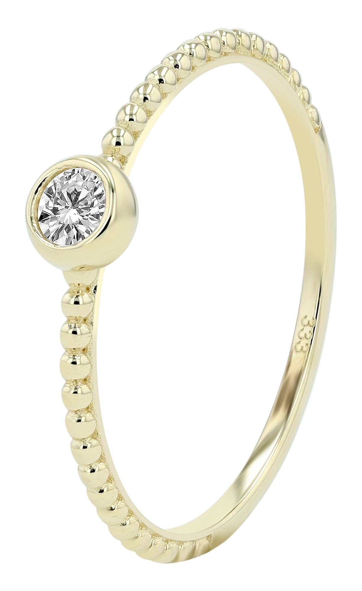 Fingerring ADELIA´S "Damen Ring aus 333 Gold mit Zirkonia" Gr. 60, gold, Fingerringe, Damen, 60, Fingerring