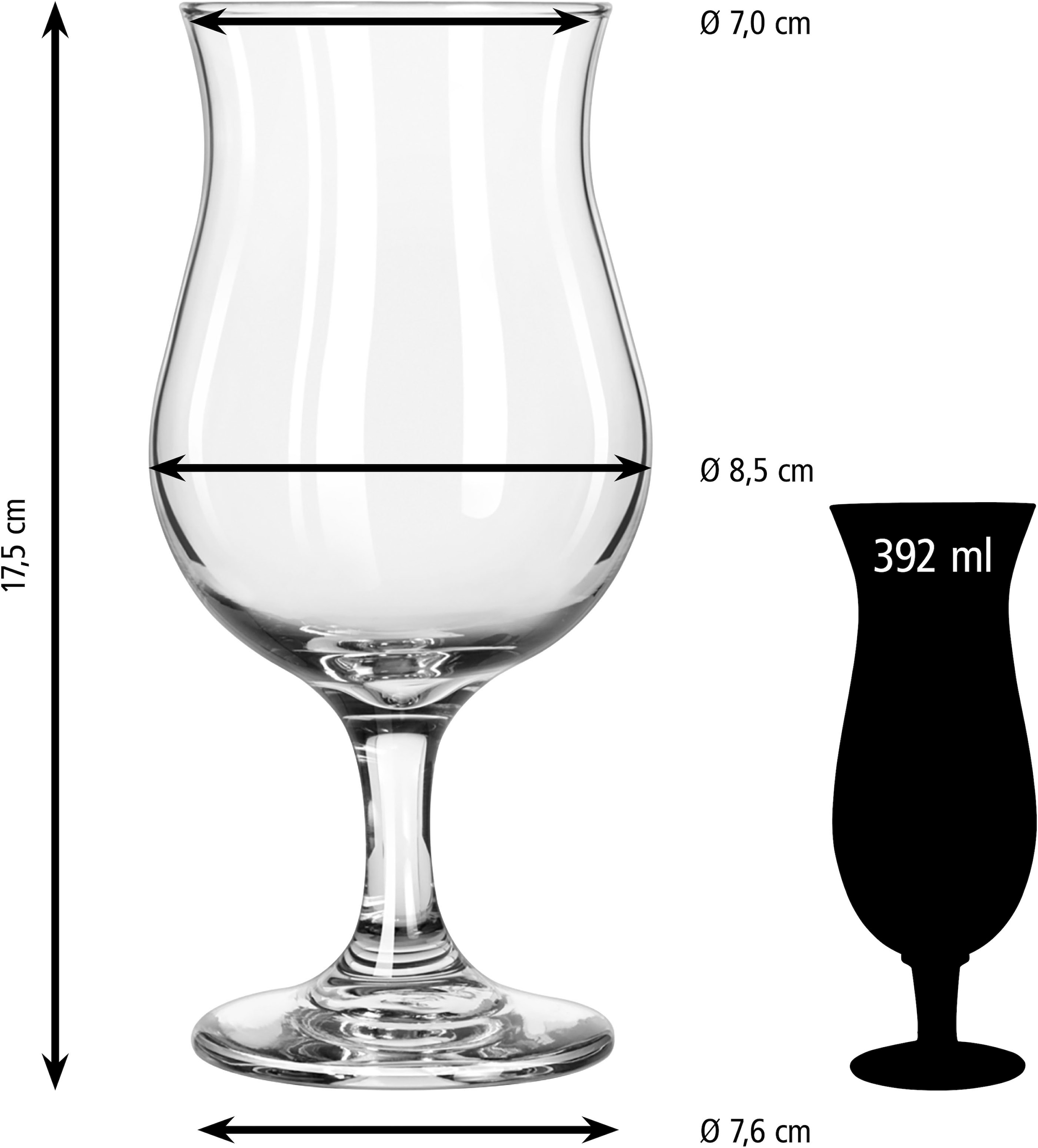 LIBBEY Cocktailglas »Libbey Poco Grande Glas 12er Set -EMBASSY-«, (Set, 12 tlg.), hochwertig verarbeitet, im modernen Design