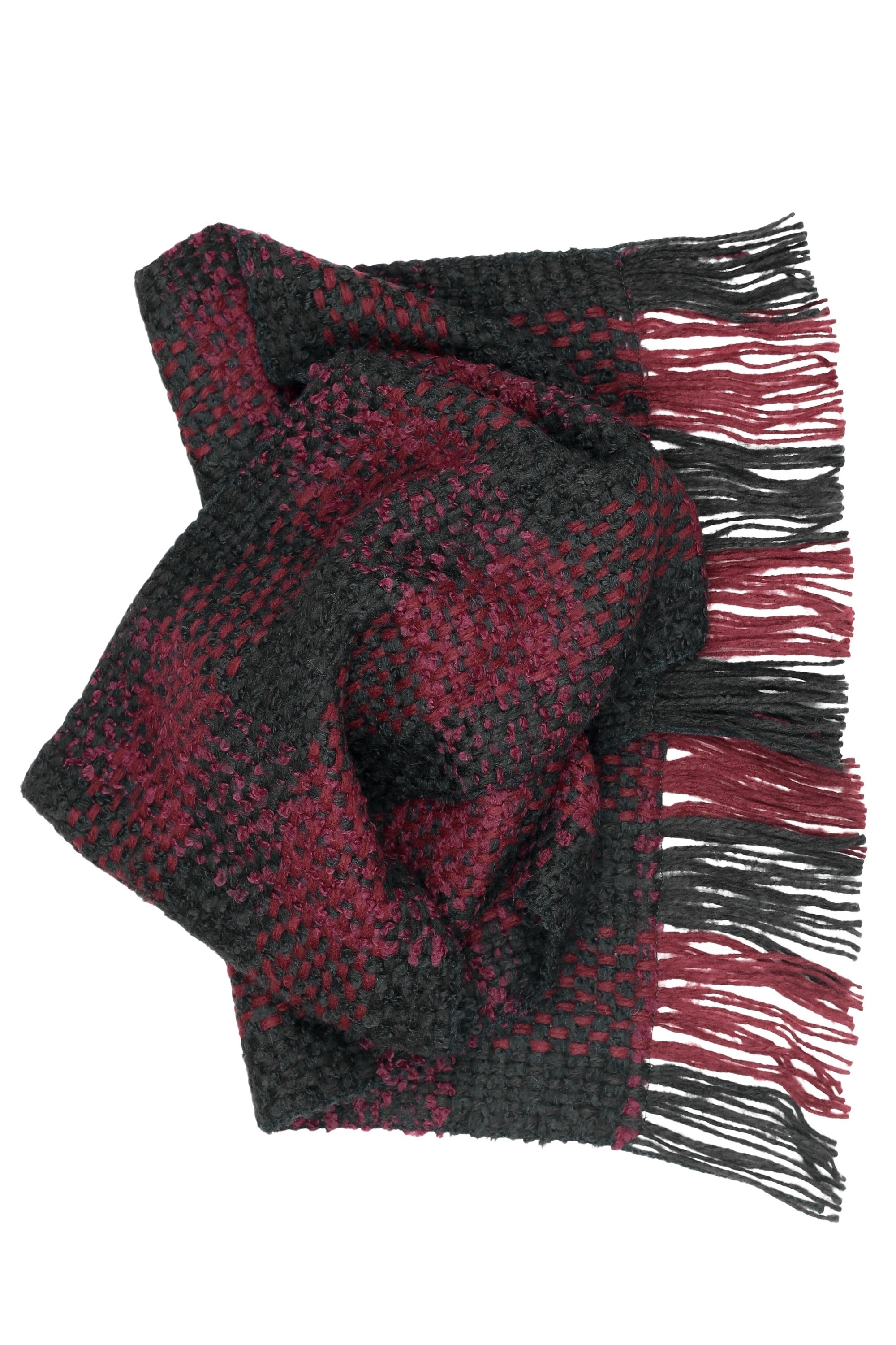 COLLEZIONE ALESSANDRO Strickschal »Formula«, in schwarz-rot, Made in Italy