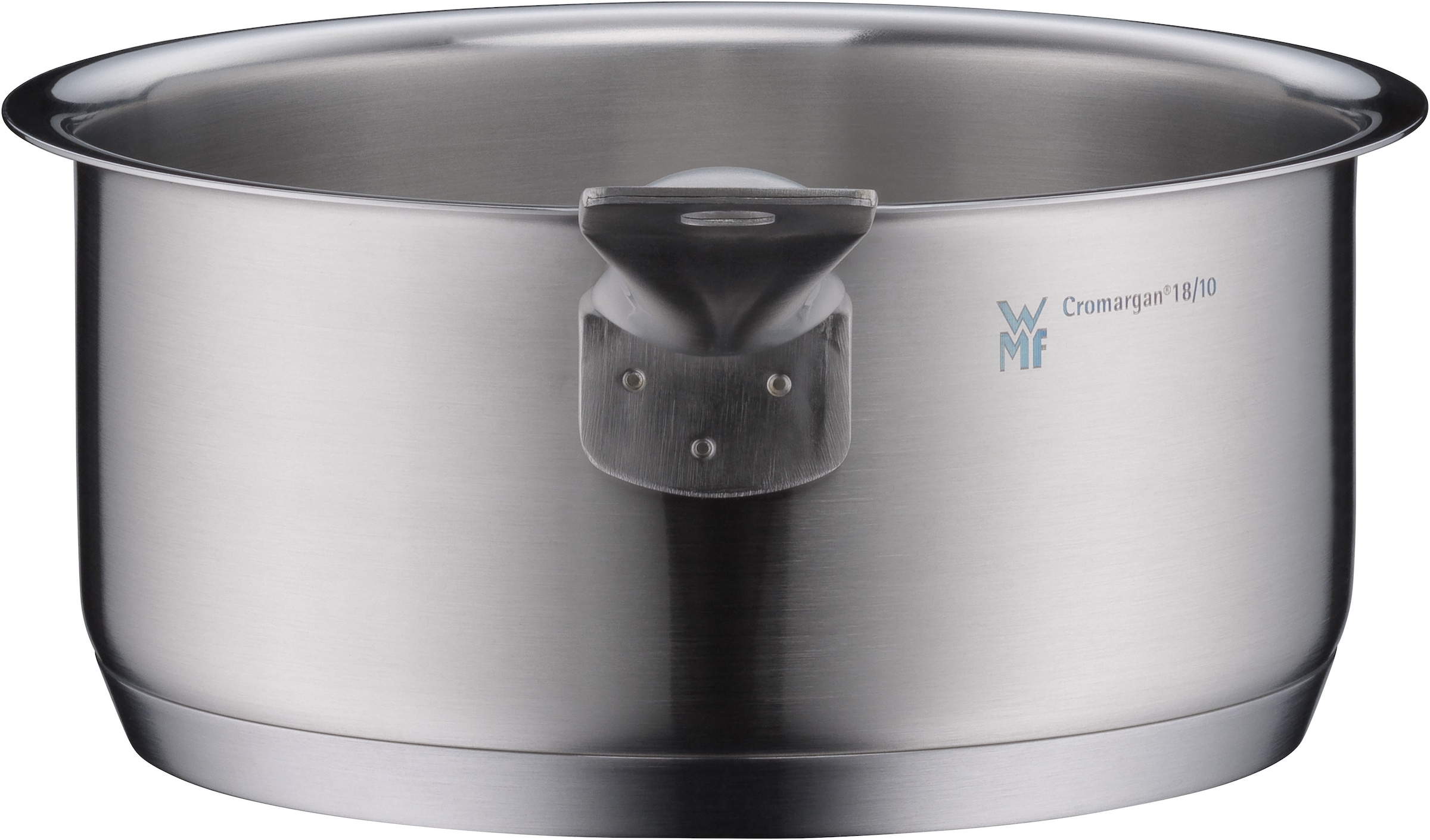 WMF Kasserolle »Gourmet Plus«, Cromargan® Edelstahl Rostfrei 18/10, (1 tlg.), wärmeduzierende Hohlgriffe, Innenskalierung, breiter Schüttrand