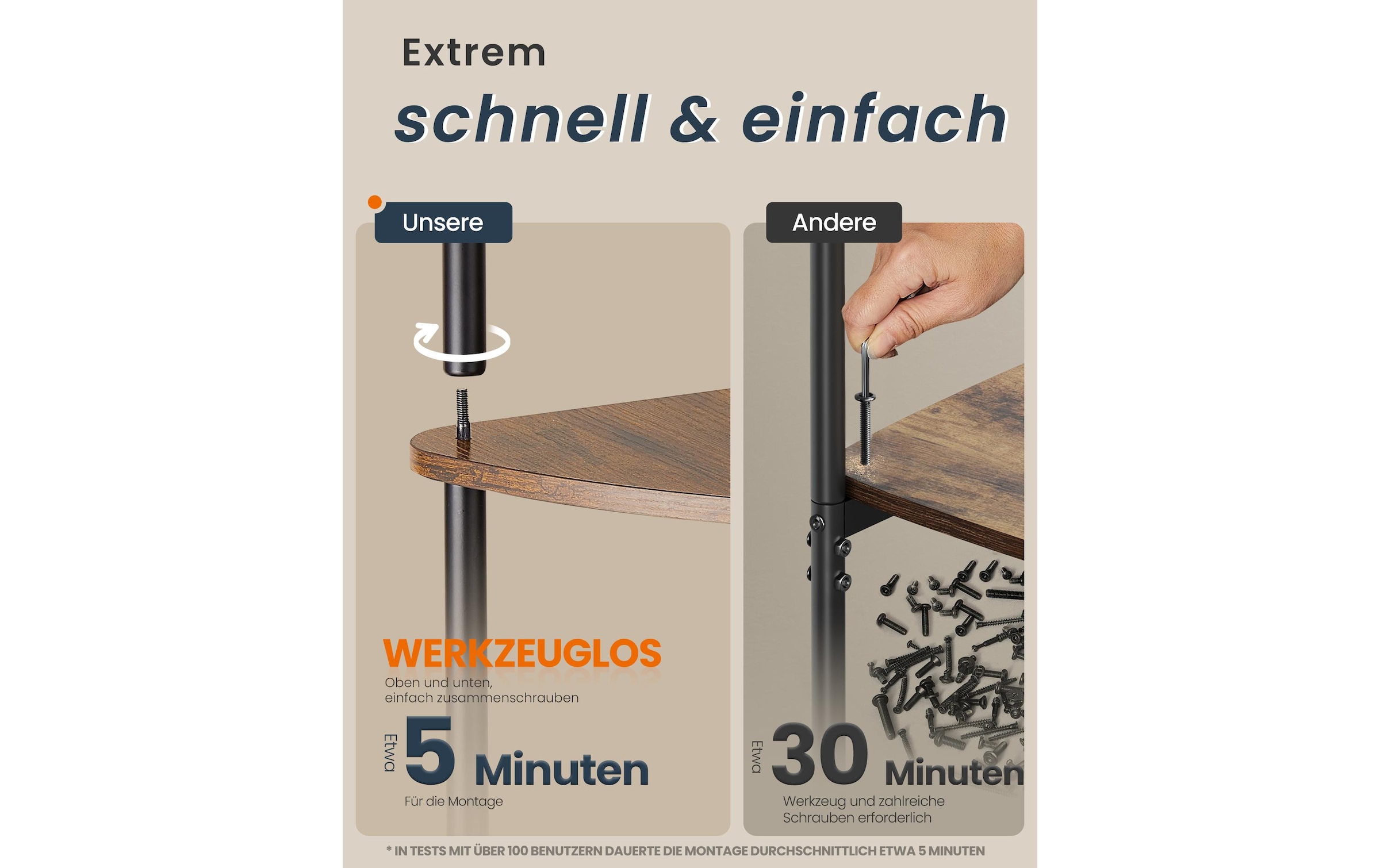 SONGMICS Eckregal Eckregal mit fünf Ebenen und werkzeugloser Montage