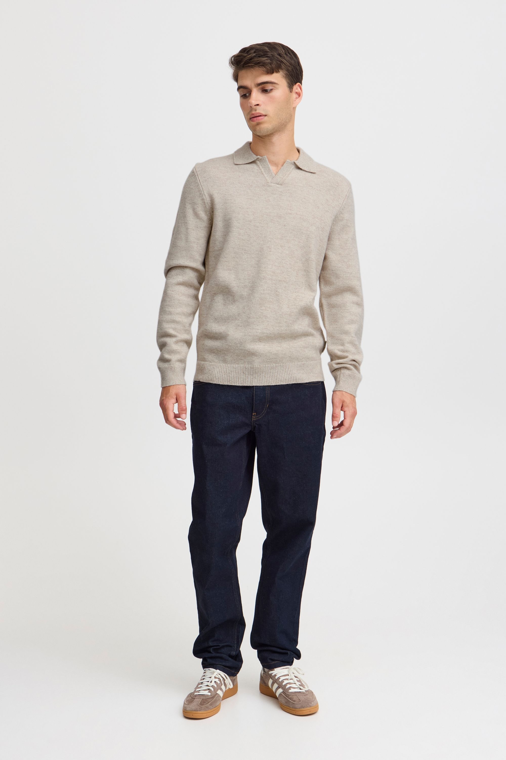 Casual Friday Strickfleece-Pullover "Strickpullover CFKARL polo knit" günstig online kaufen