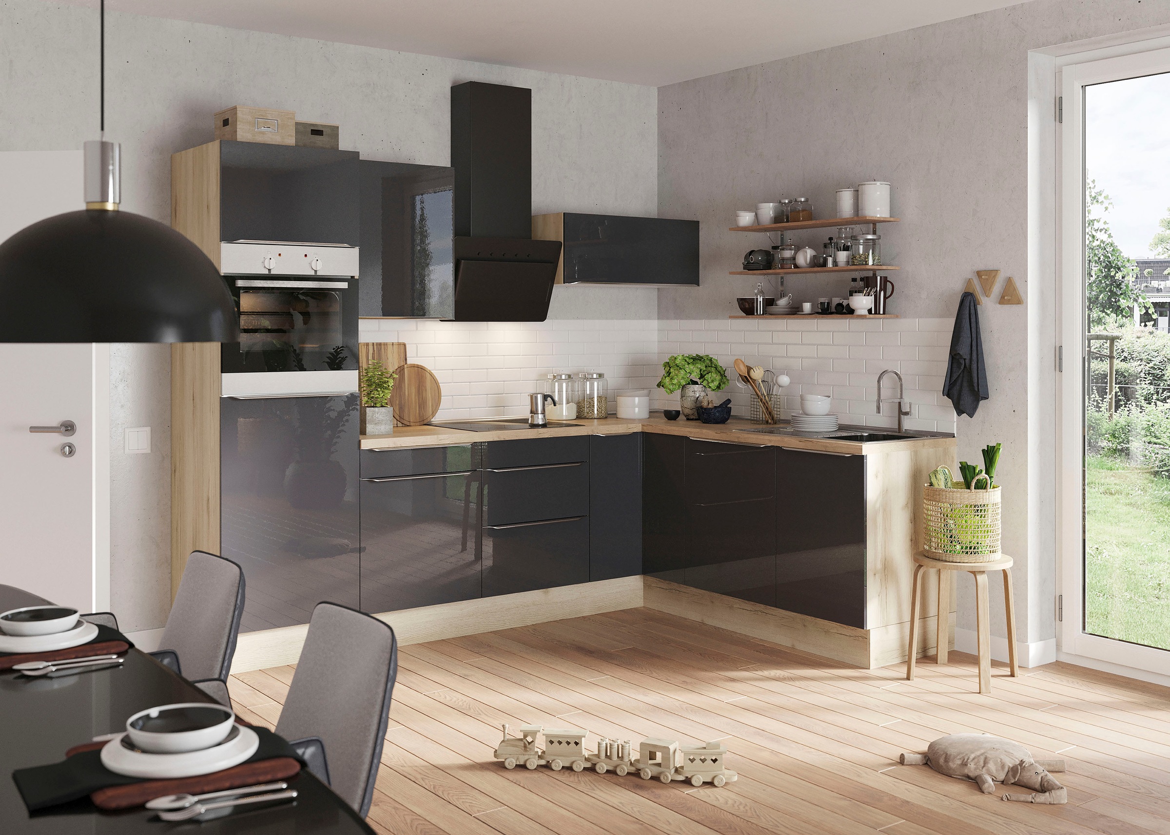 OPTIFIT Winkelküche "Aken Stellbreite 270x200 cm", wahlweise mit E-Geräten günstig online kaufen