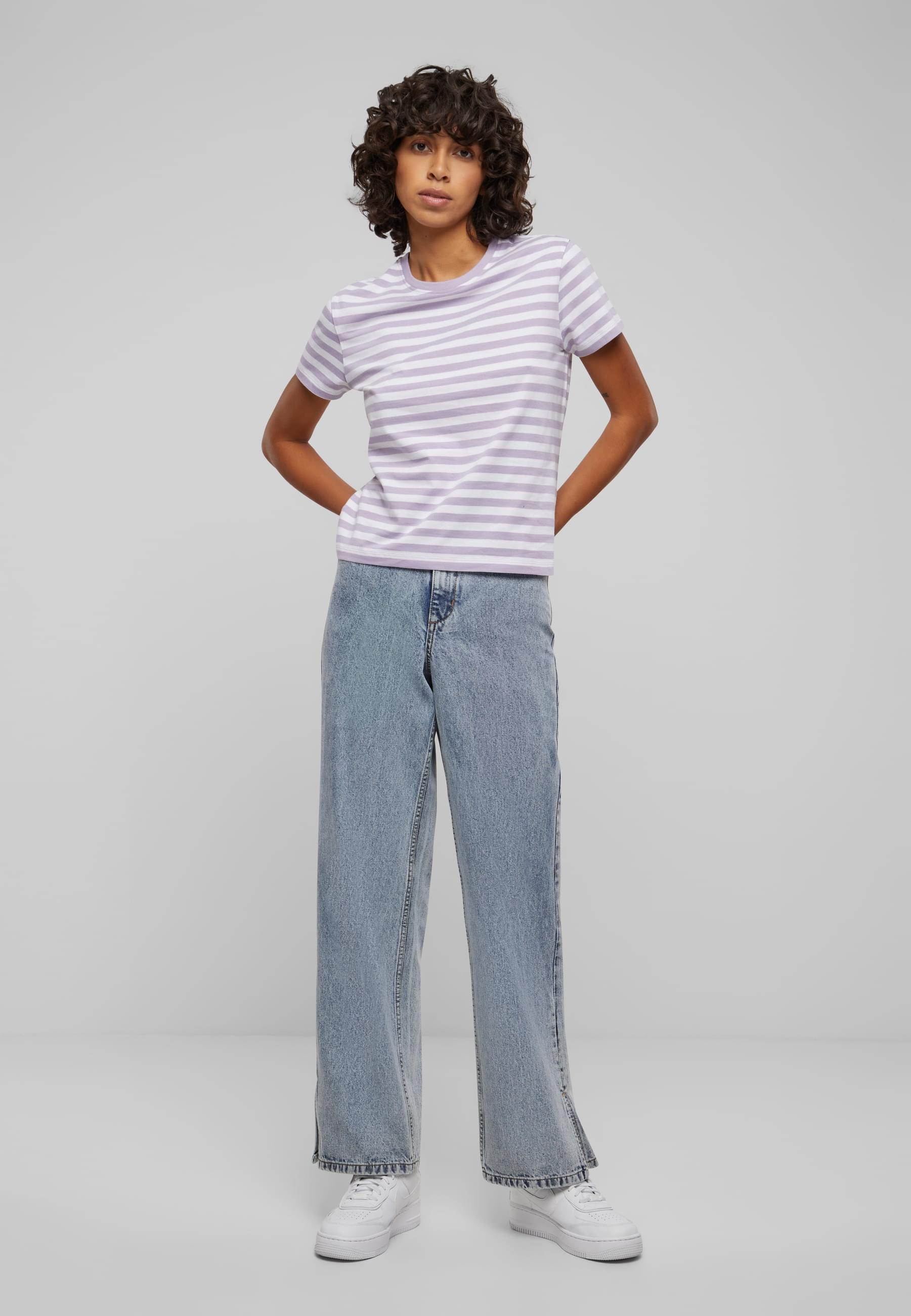 URBAN CLASSICS T-Shirt »Urban Classics Damen Ladies Regular Striped Tee«, (1 tlg.)