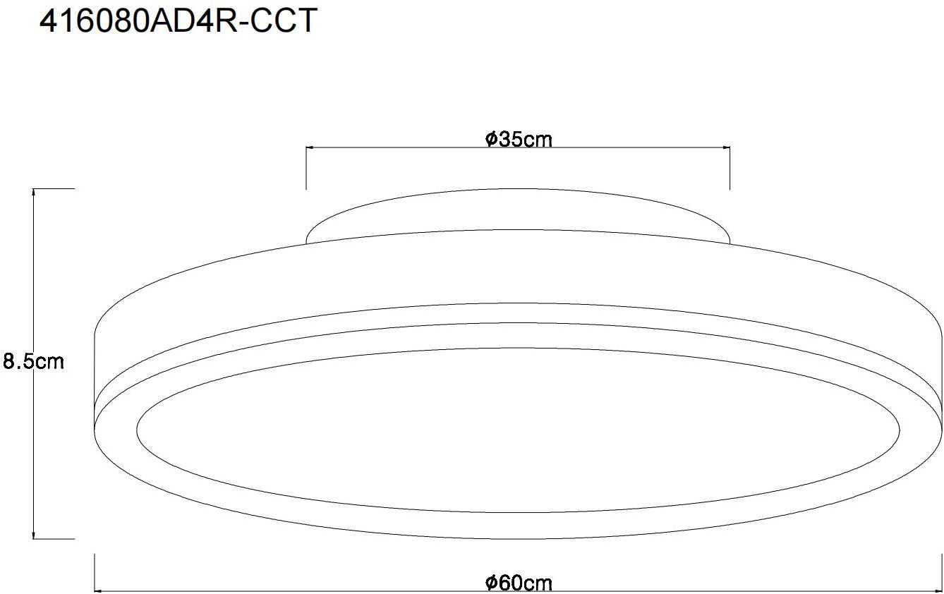 GLOBO LIGHTING Deckenleuchte »DORO« LED-Modul 1 Stk. warmweiß - kaltweiß Deckenlampe Wohnzimmer-Leuchte Schlafzimmer-Leuchte Flur Küche
