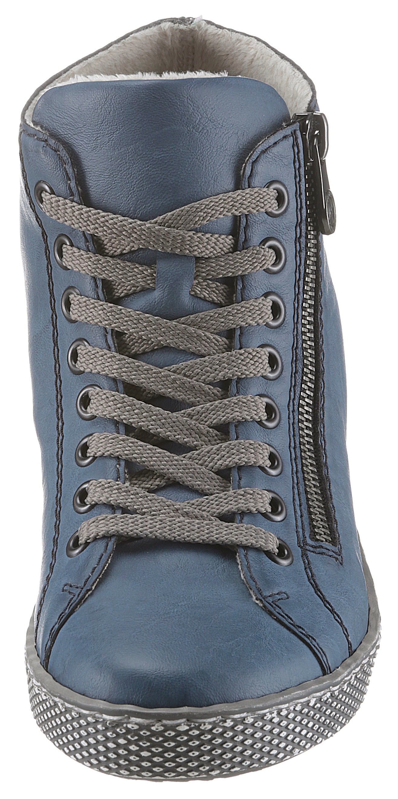 Rieker Schnürboots, Schnürstiefelette, Casual-Boots mit Reißverschluss außen