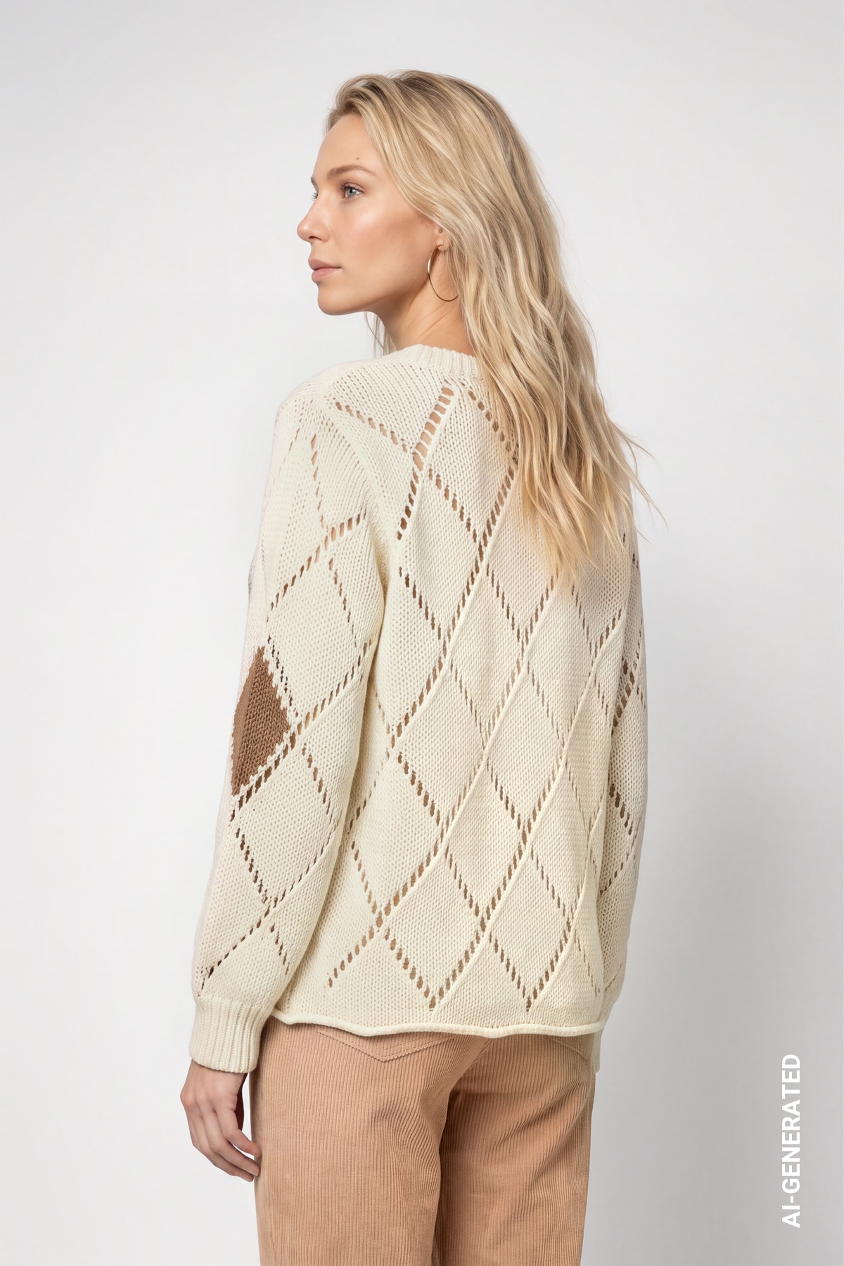 Monari Strickpullover »Pullover Rauten Ajour« Regular fit mit Rautenmuster