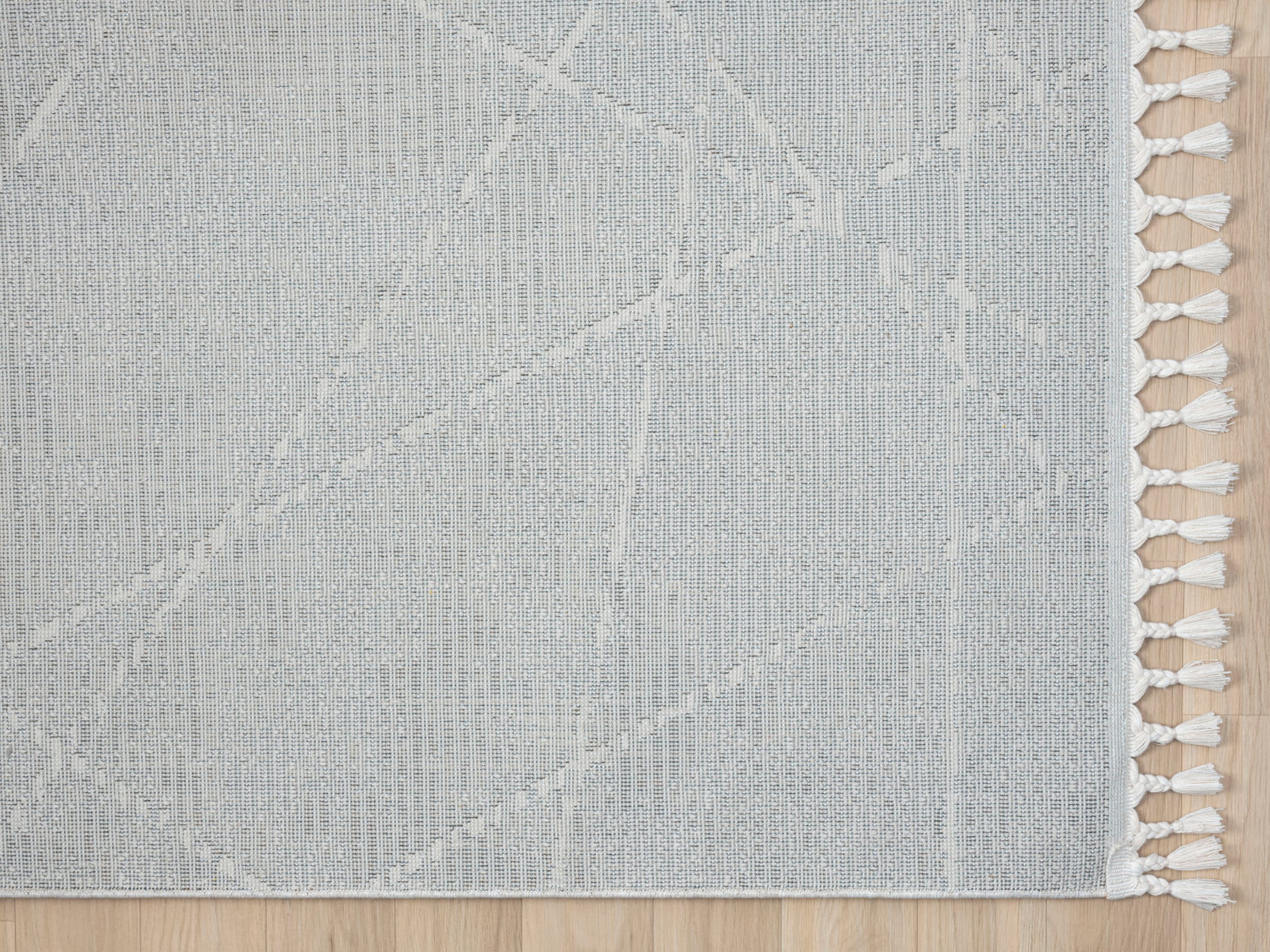Myflair Möbel & Accessoires Teppich »Nelia Lagerräumung«, rechteckig, 15 mm Höhe, Kurzflor, mit Hoch-Tief Effekt, Microfaser, mit Fransen