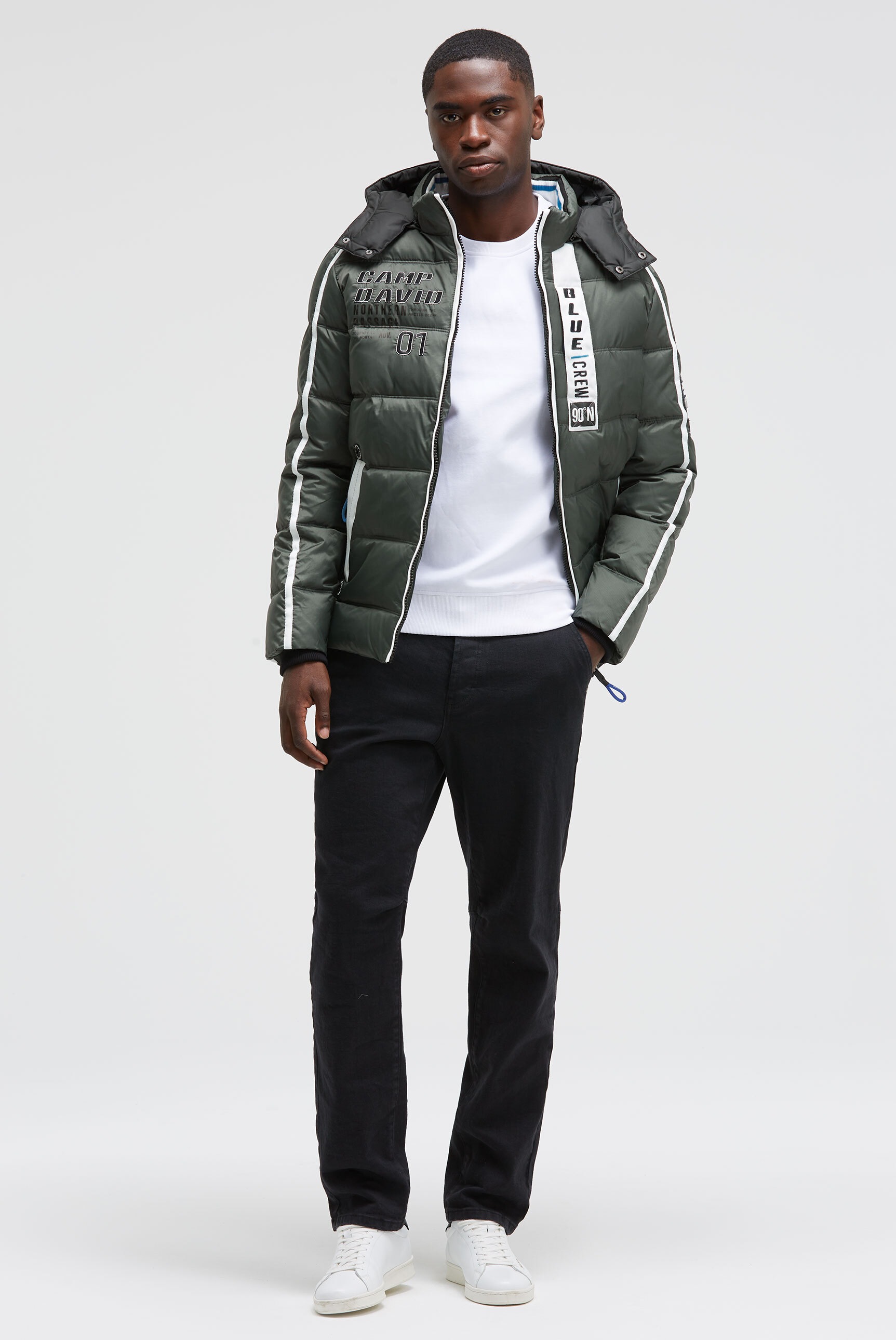 CAMP DAVID Winterjacke mit Kapuze mit abtrennbarer Kapuze