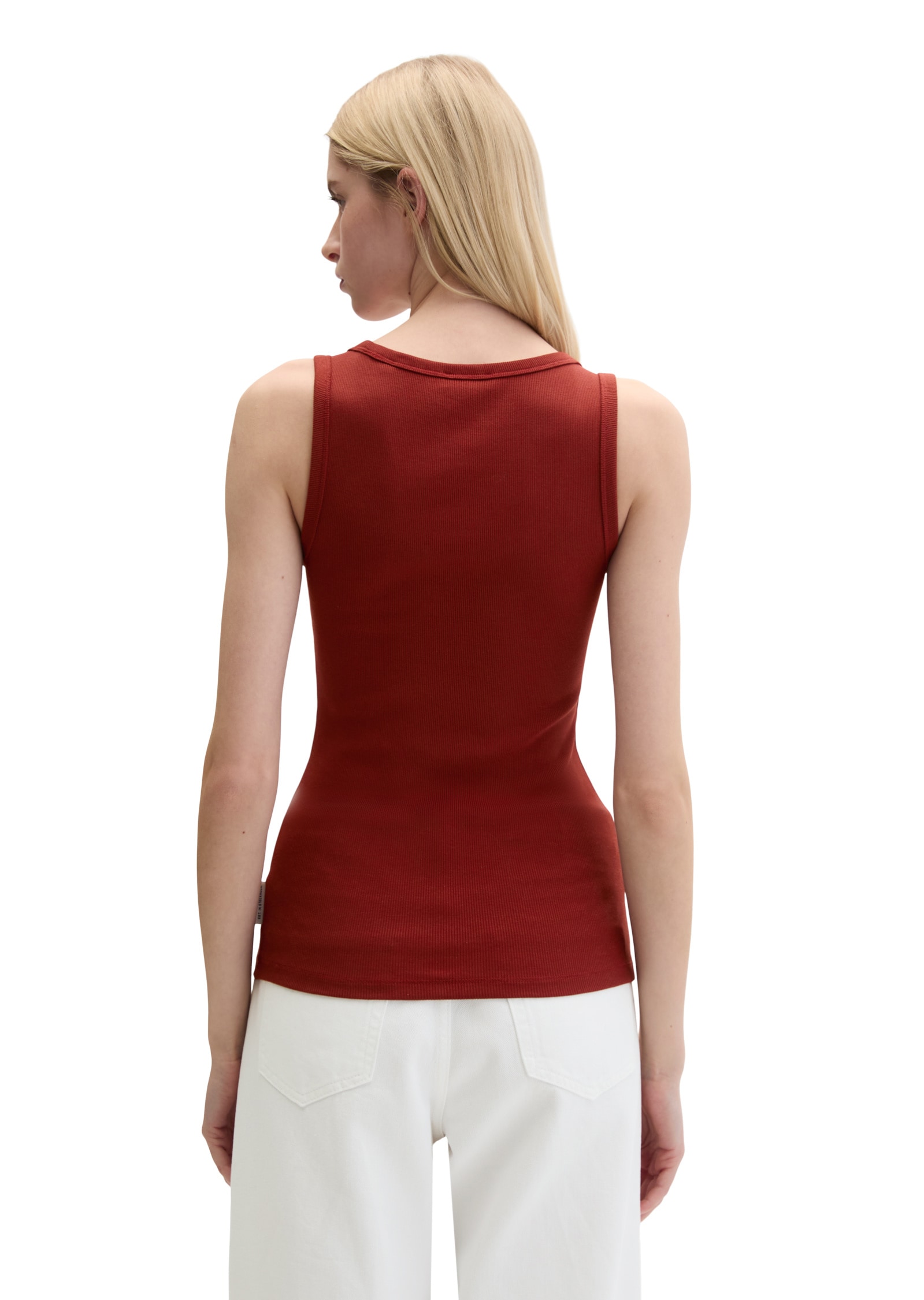 Marc O'Polo T-Shirt »aus elastischem Rippjersey«