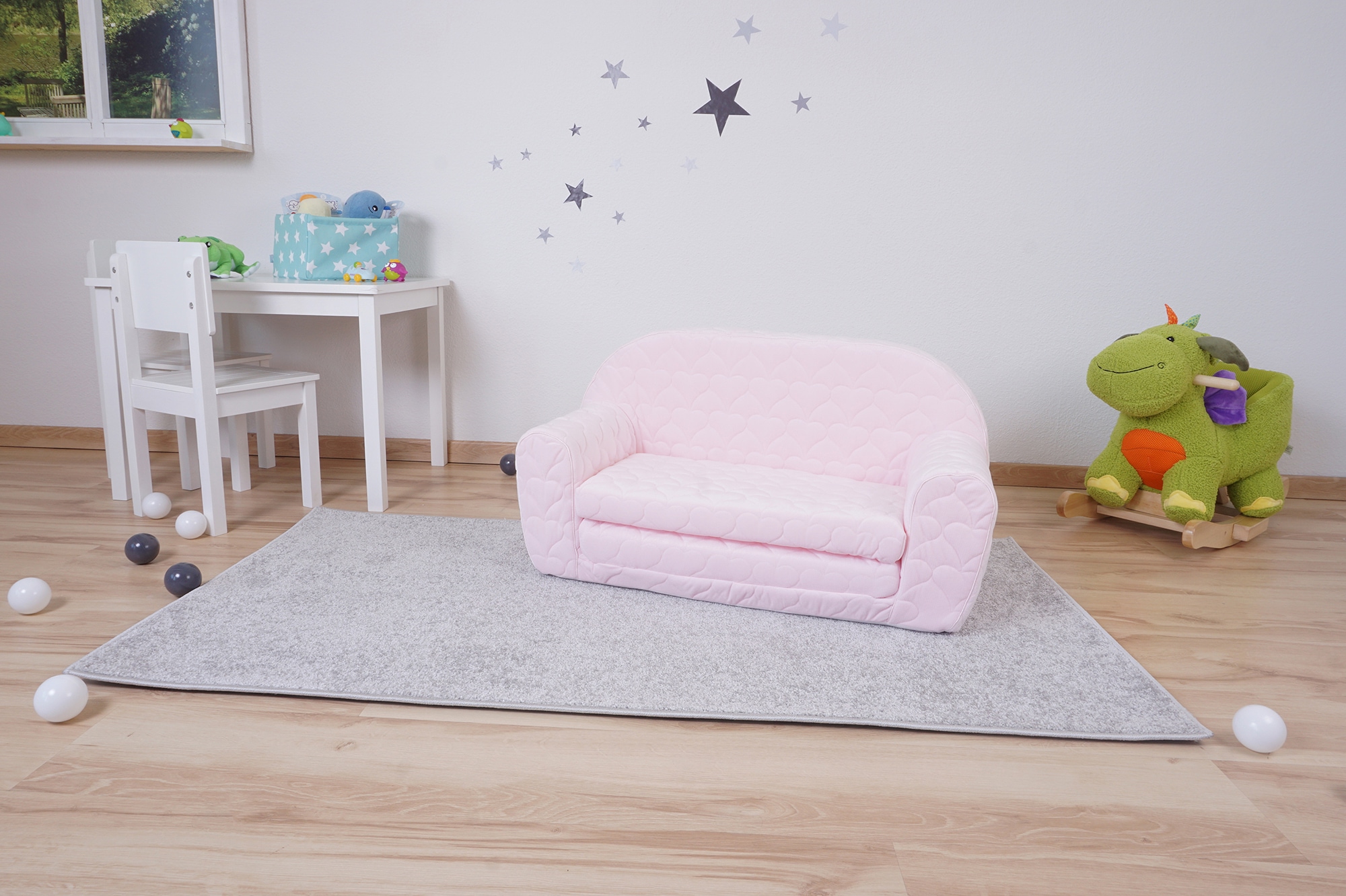 Knorrtoys® Sofa »Cosy, Heart Rose«, für Kinder; Made in Europe