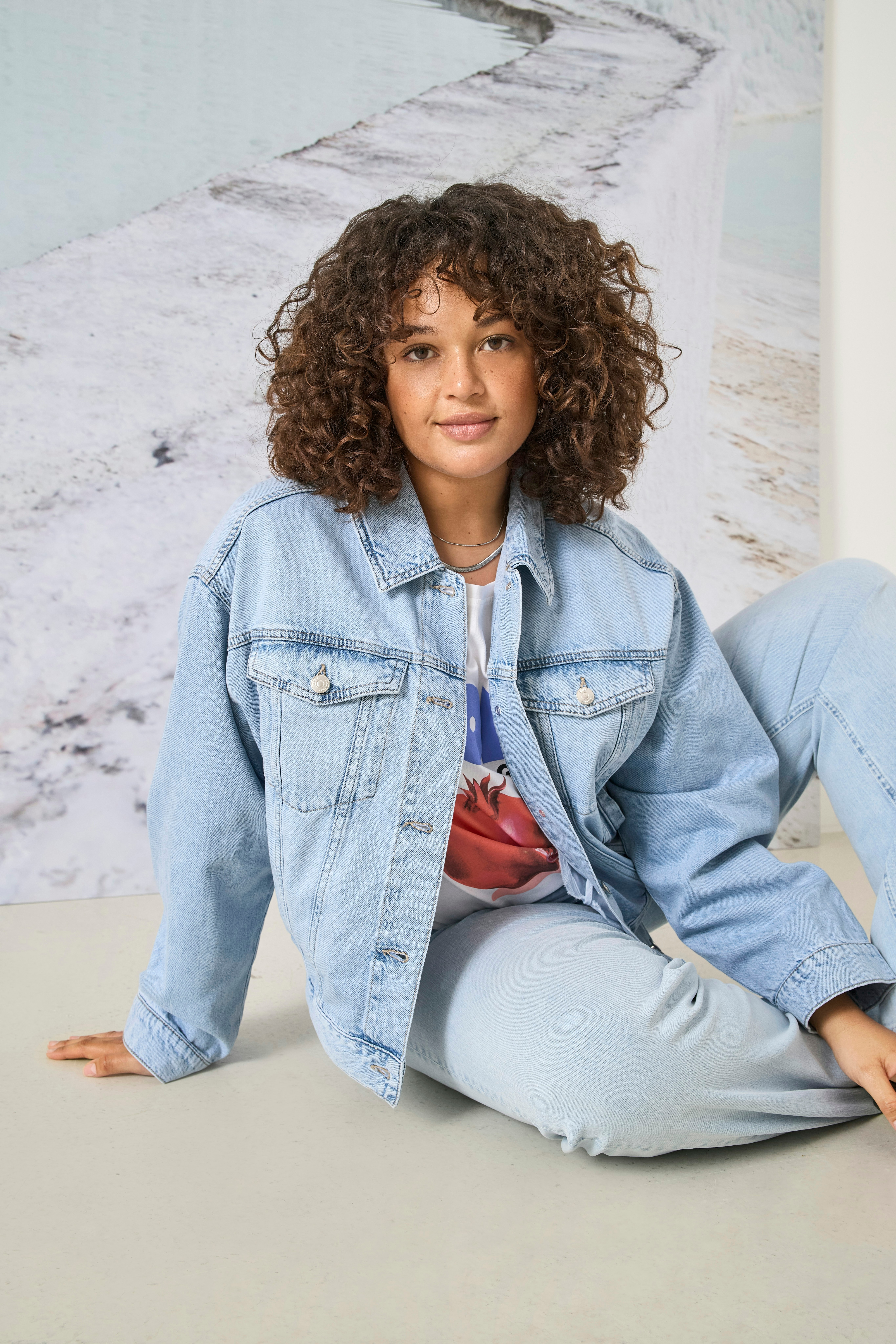 ONLY CARMAKOMA Damen Jeansjacke "CARROBYN L/S DNM JACKET TAI", blau, Gr. 48, unifarben, Denim/Jeans, Obermaterial: 100% Baumwolle, Jacken