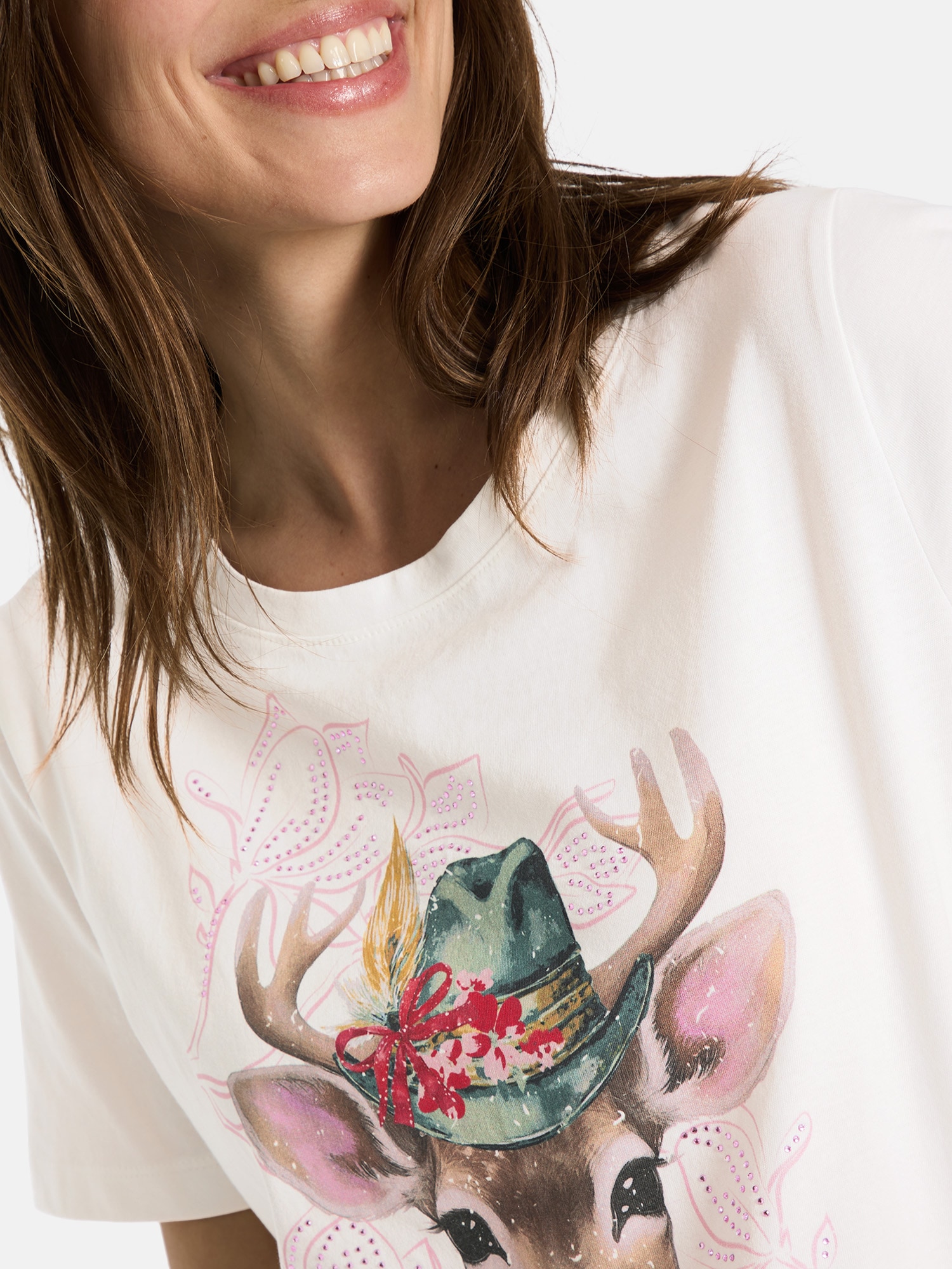 Lieblingsstück Print-Shirt »Cara«, in Rundhalsform mit Hotfix Frontmotiv